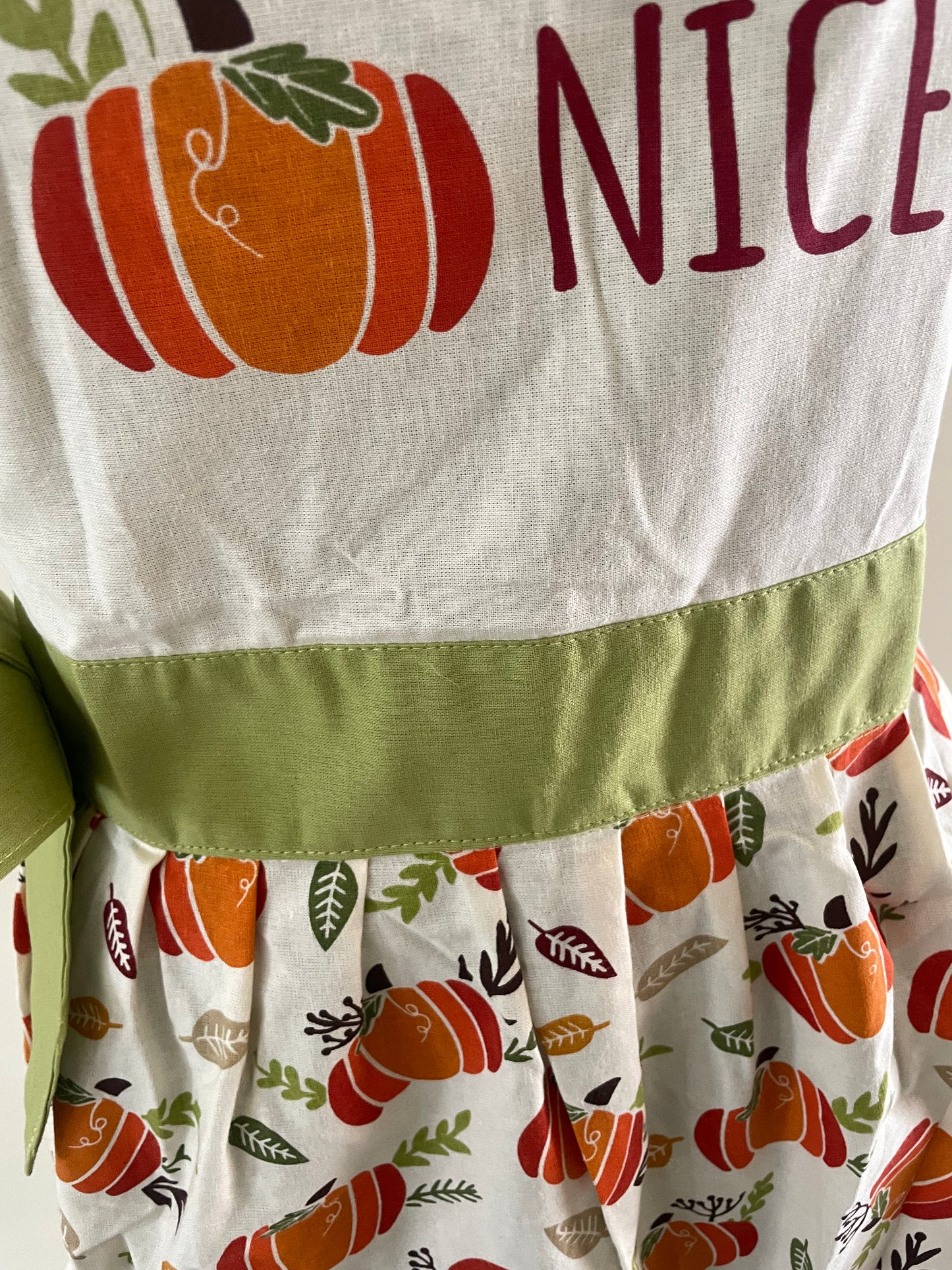 Pumpkin Cotton Apron with Frills