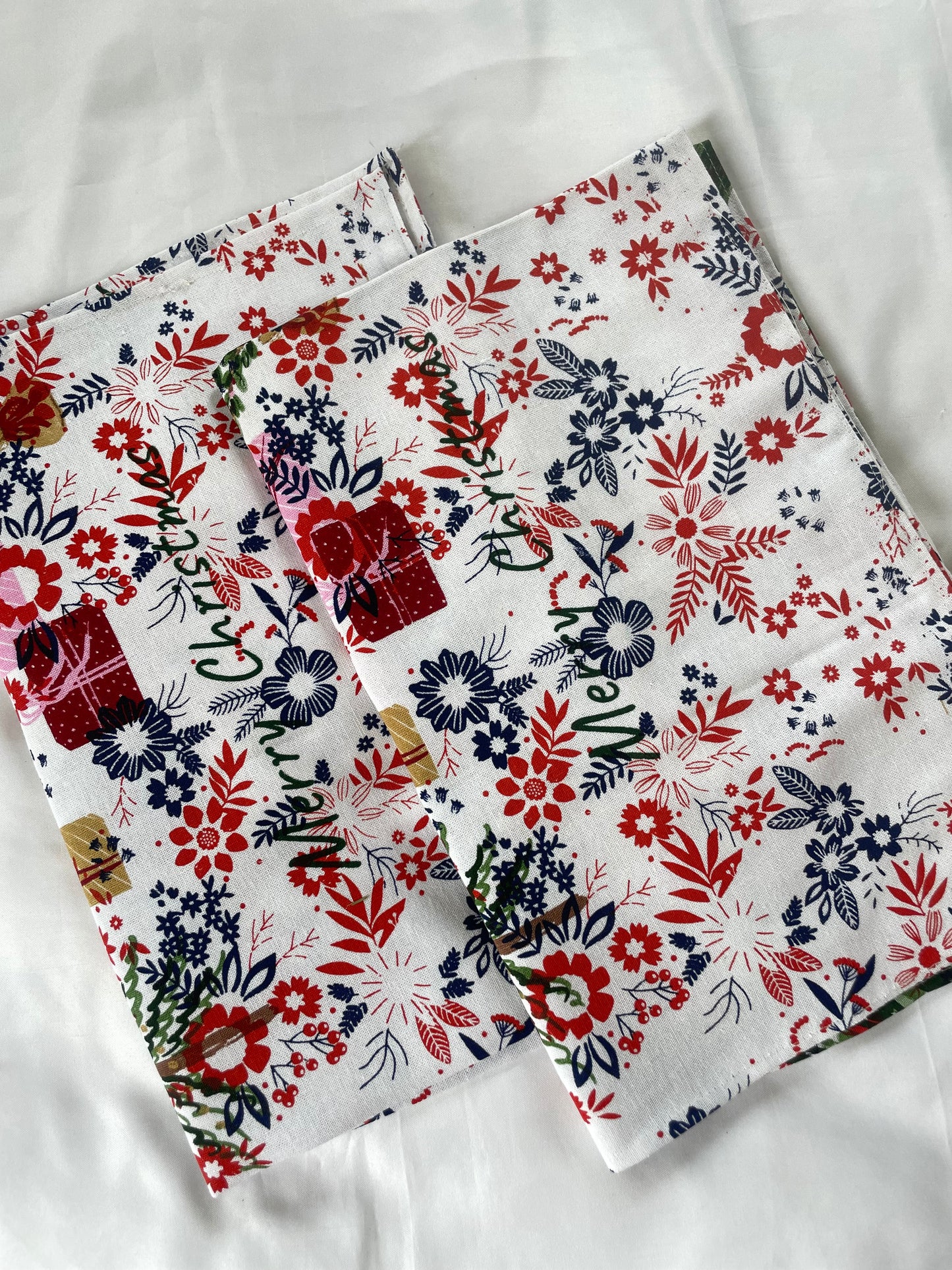 Christmas Print Cotton Pillow Covers