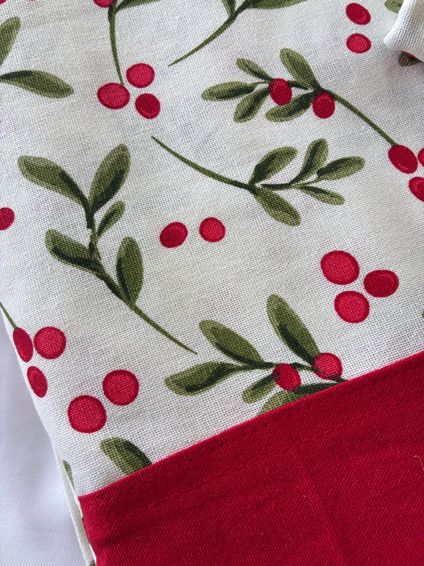 Red Cherry King Size Cotton Bedspread 100x110 in