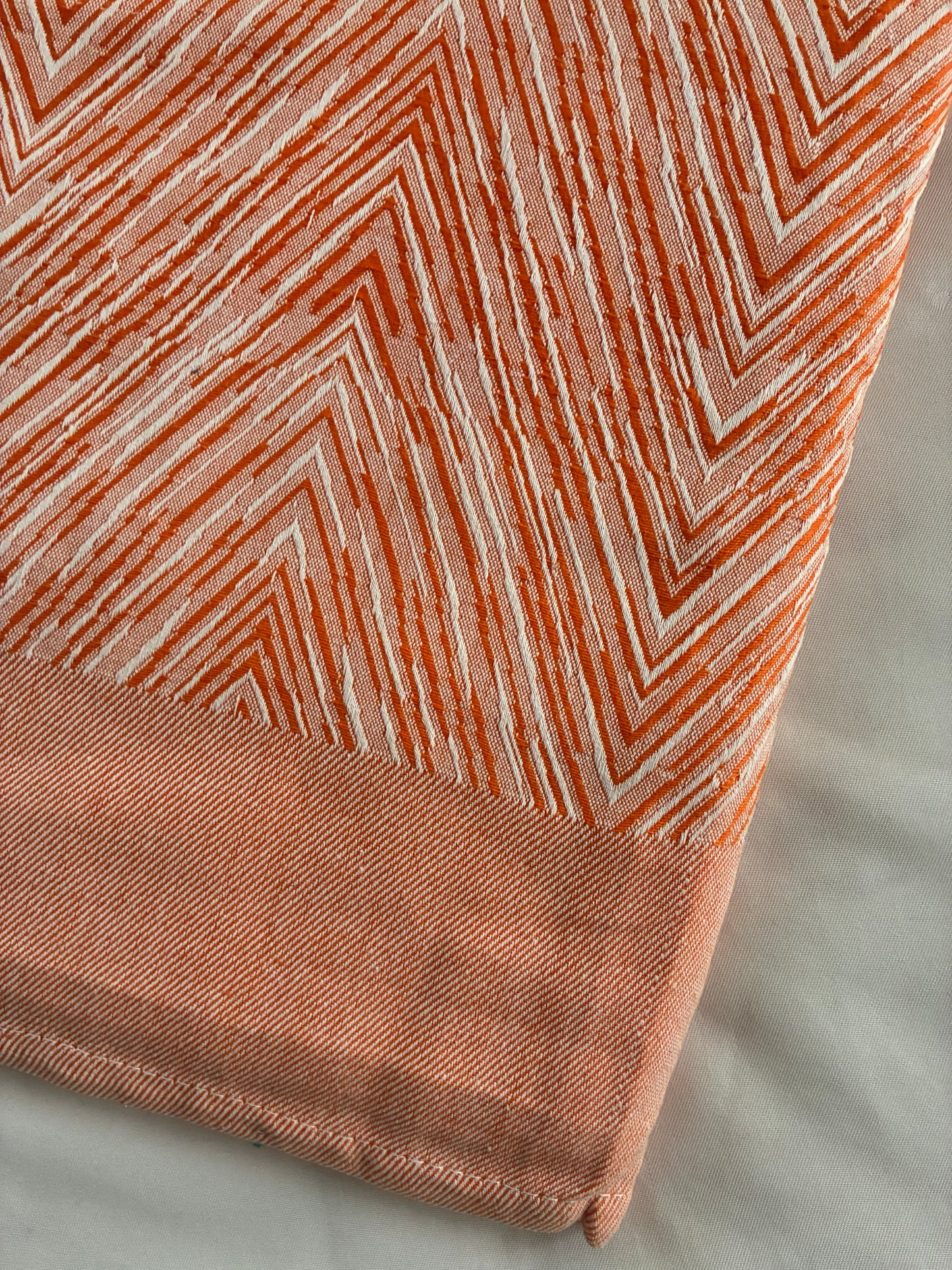 Orange Dual Tone Cotton Blanket/ Throw