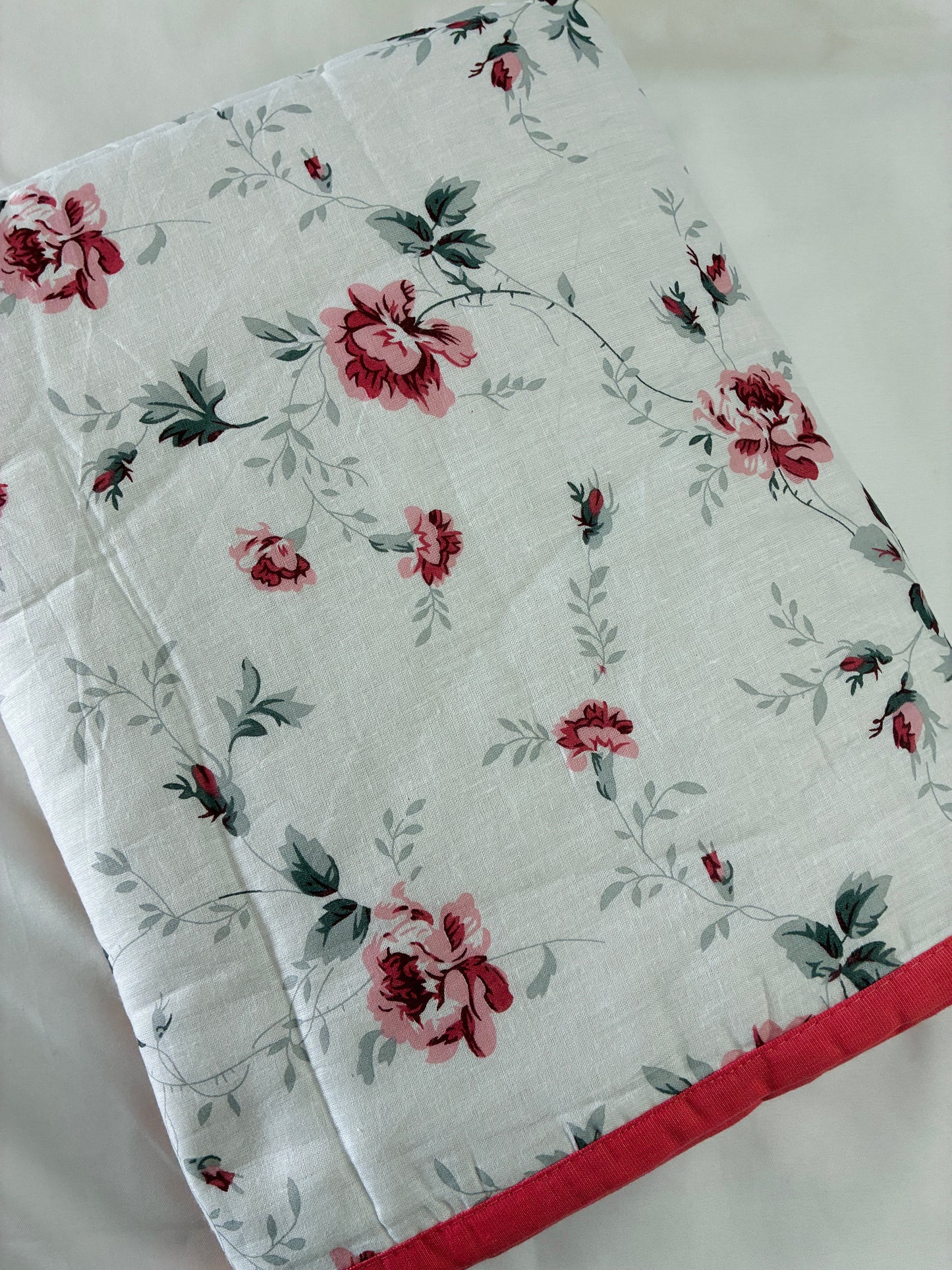 Pink Floral Single Size Cotton Dohar