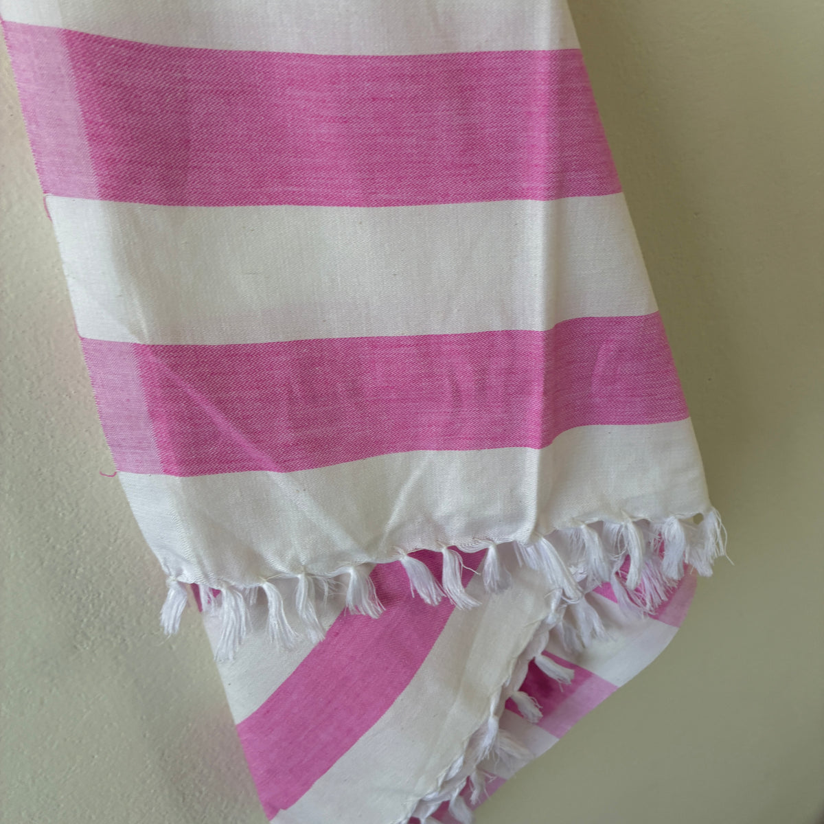 pink Stripes Cotton Bath Towels