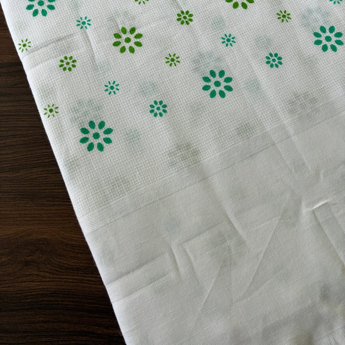 White floral Cotton Bath Towels