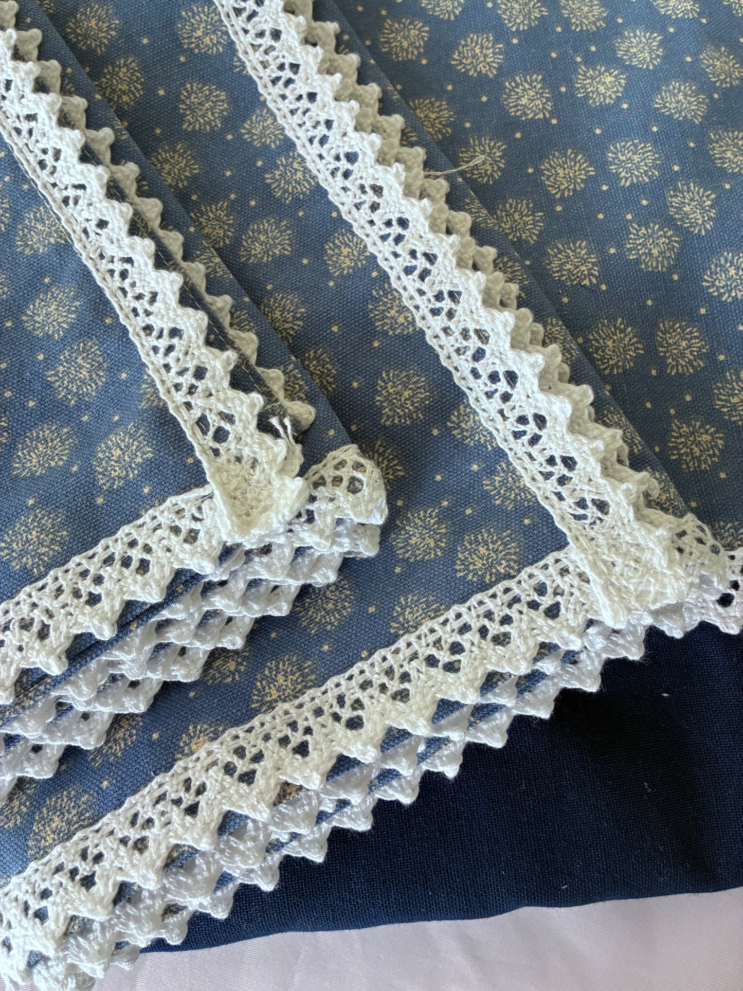 Blue Lace Queen bedspread 90x100 inches