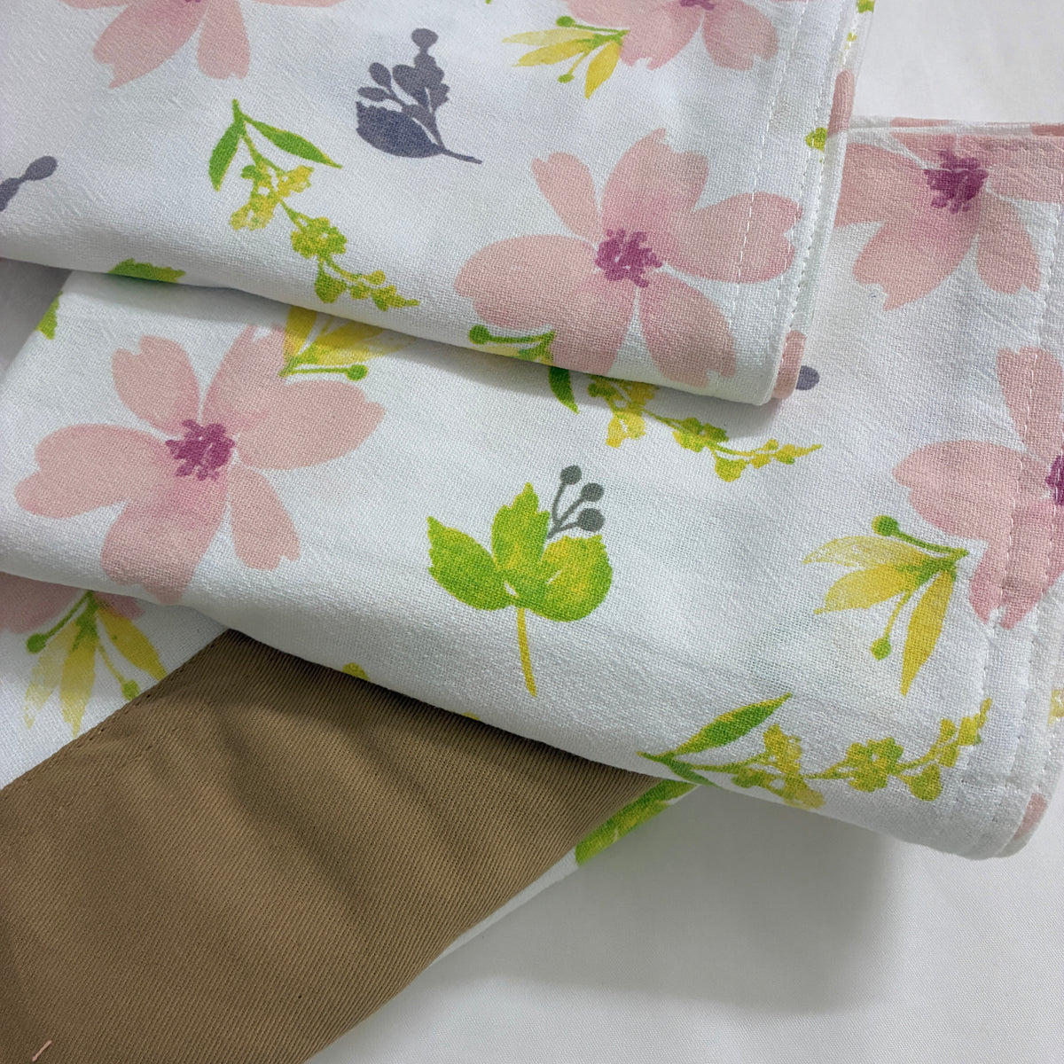 Pink Floral King Size Cotton Bedspread 100x110 inches