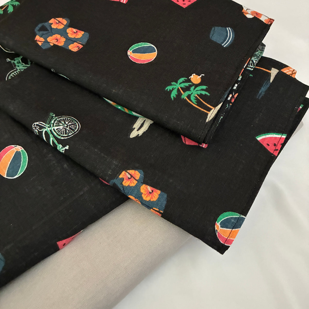 Beach Vibe King Size Cotton Bedspread 100x110 inches