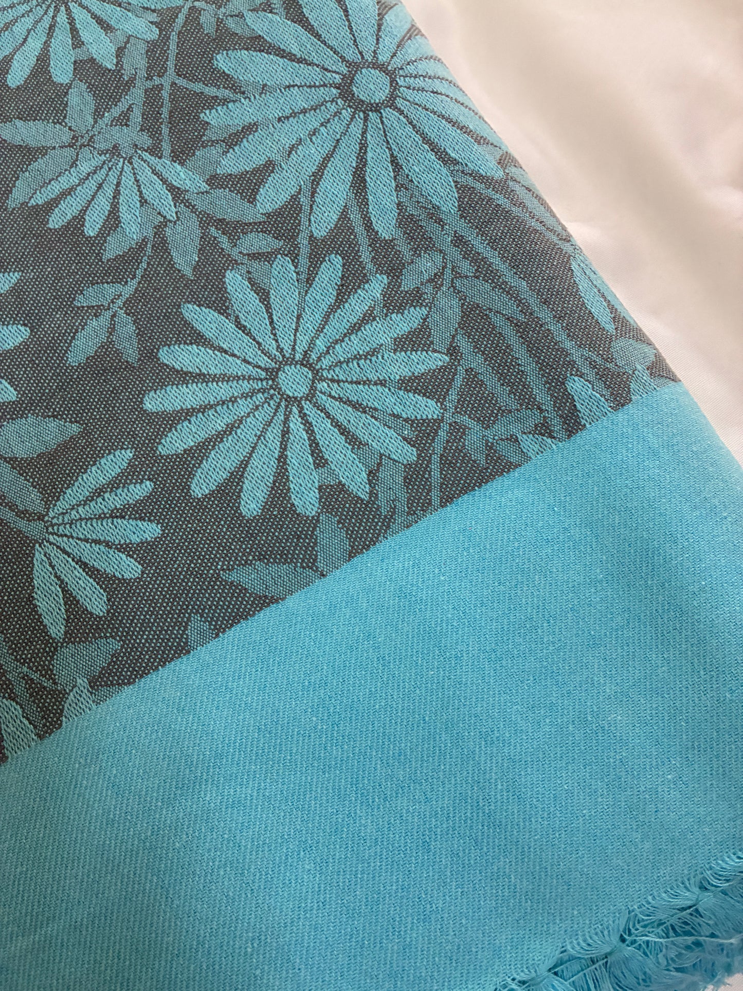 Blue Floral Double Size Blanket