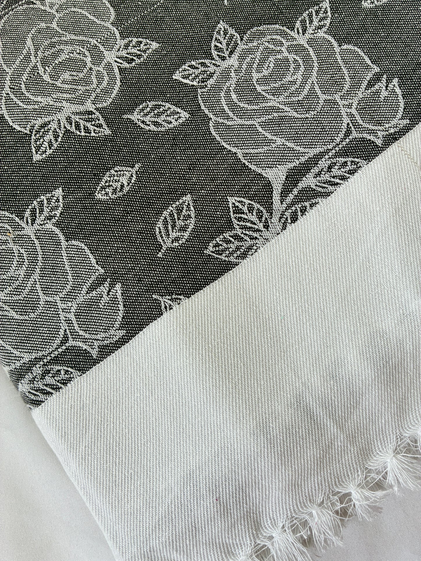 Grey Roses Single Size Blanket / Throw