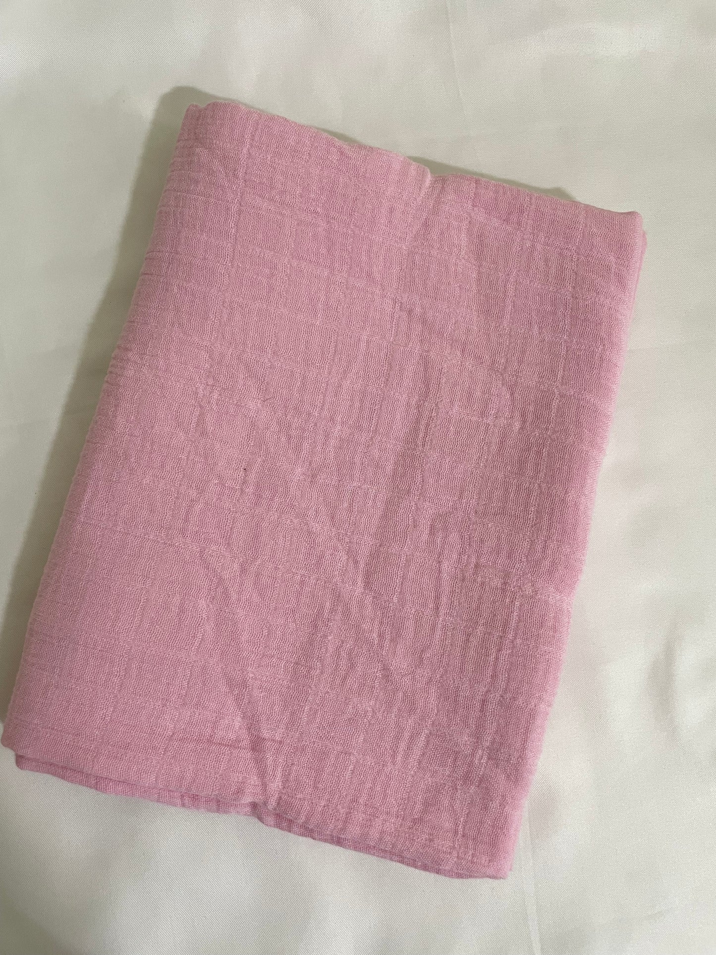 Pink Muslin Bath Towel