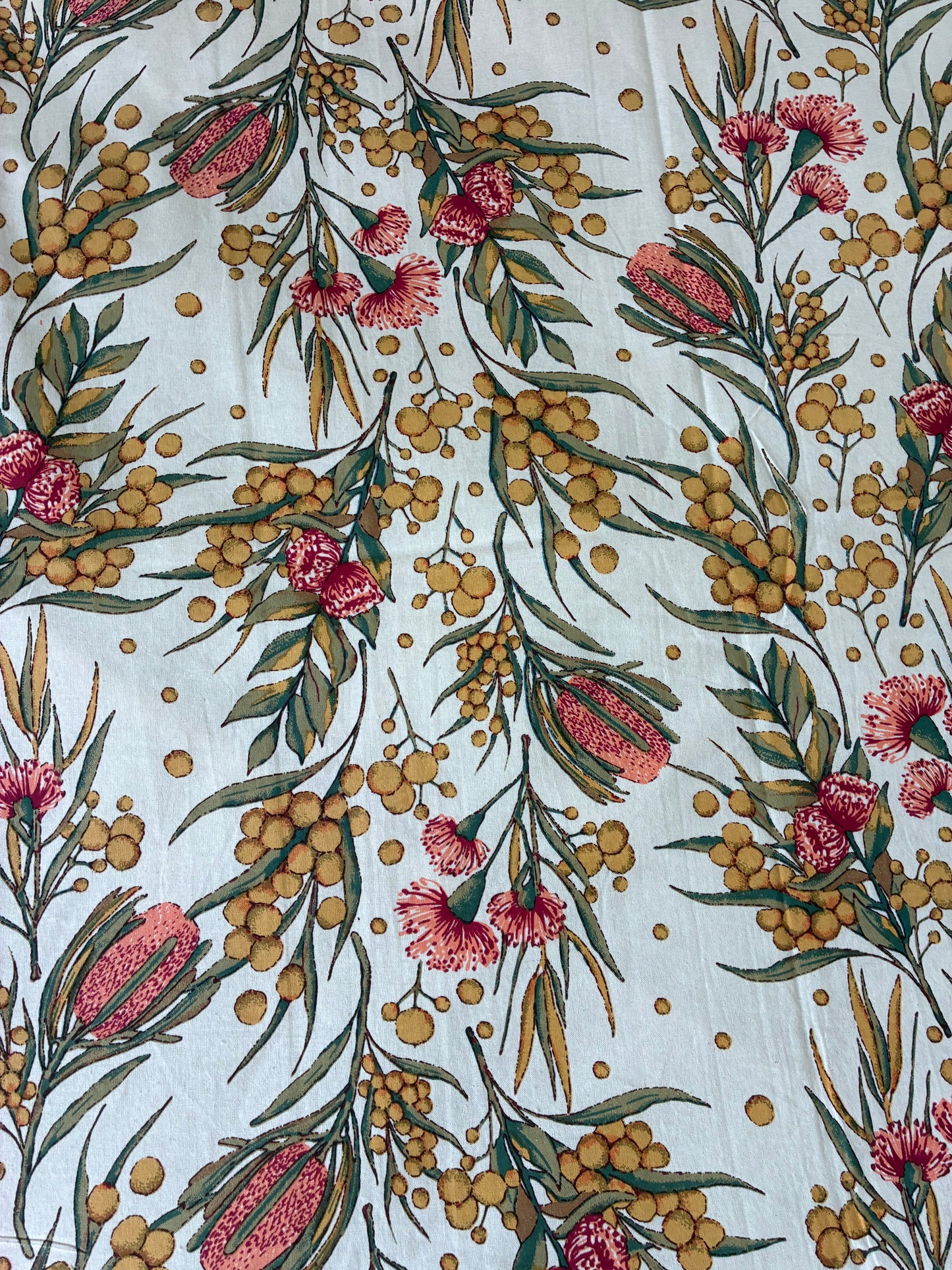 Premium Floral Print King Size Cotton Bedspread 108 x 108 in