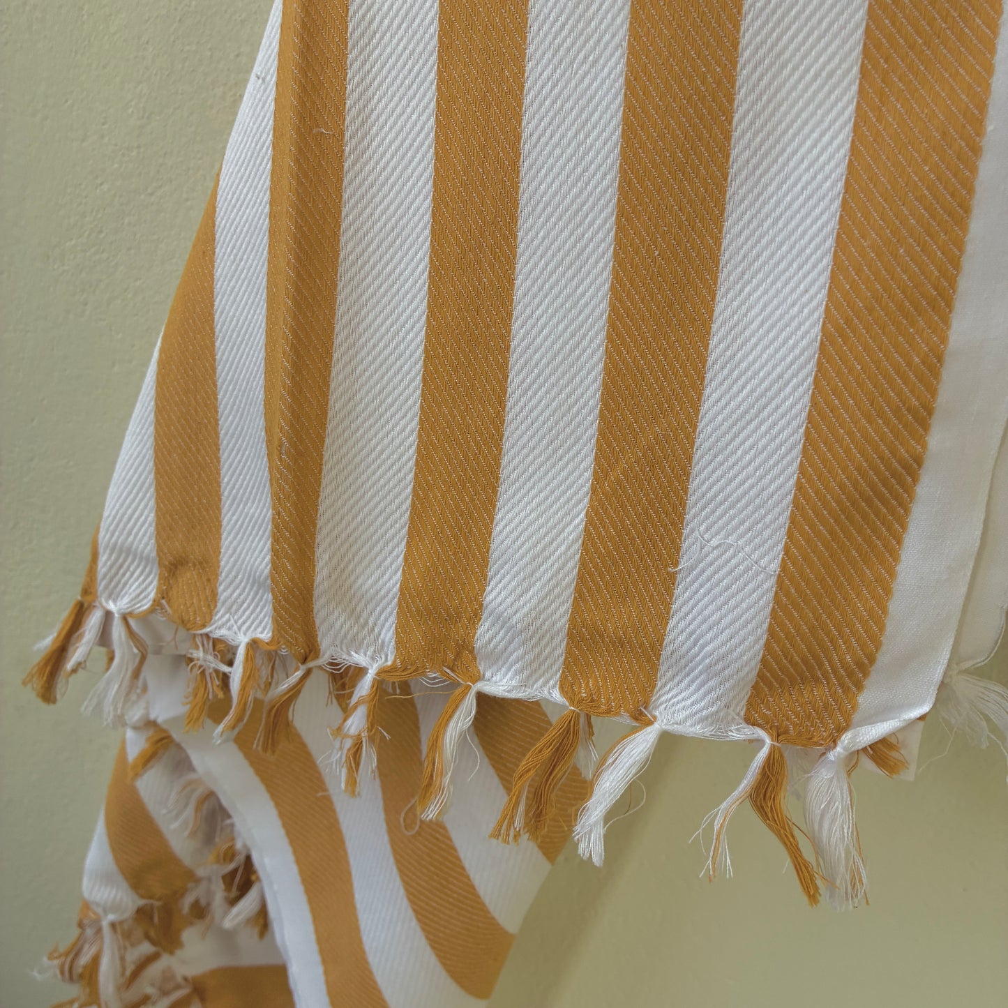 Light Brown Stripes Cotton Bath Towels