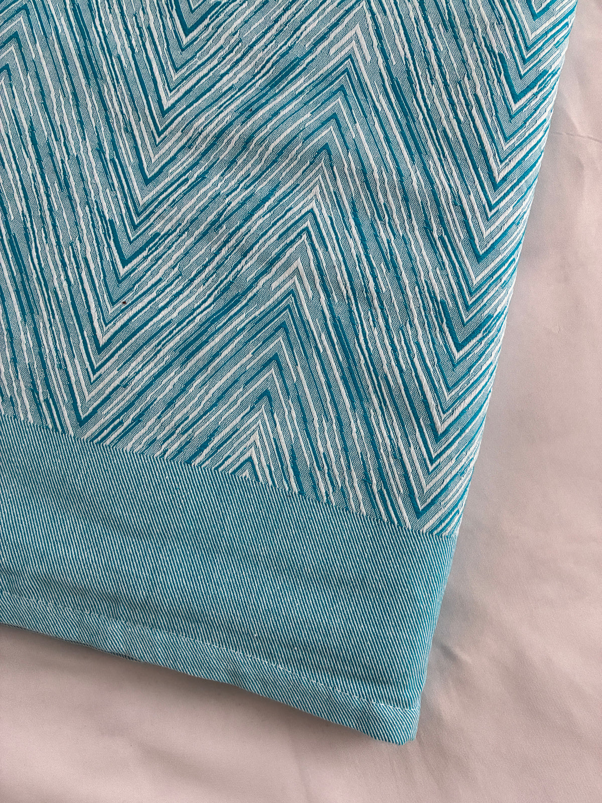 Sky Blue Dual Tone Cotton Blanket/ Throw