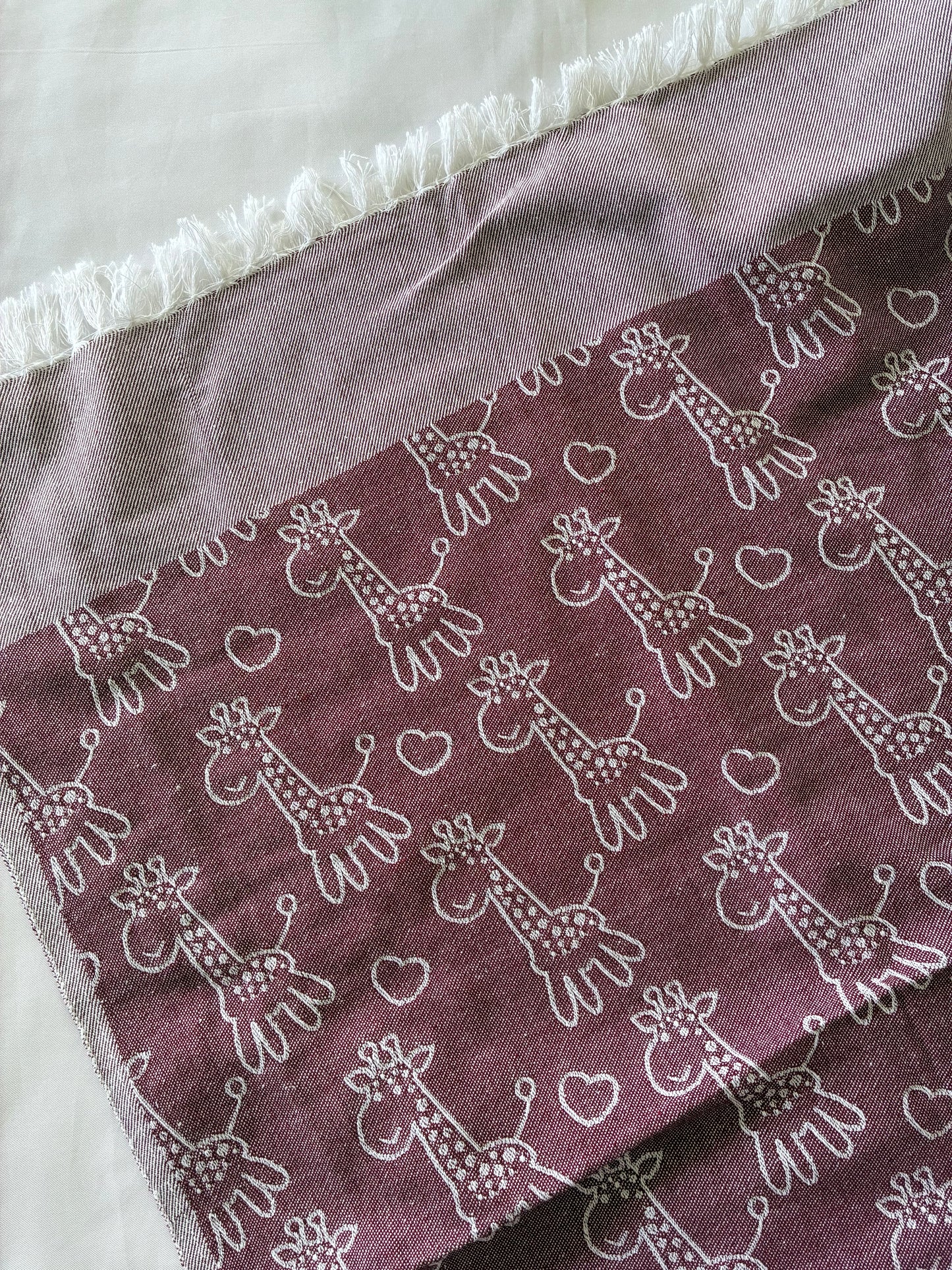 Violet Giraffe Blanket/ Throw