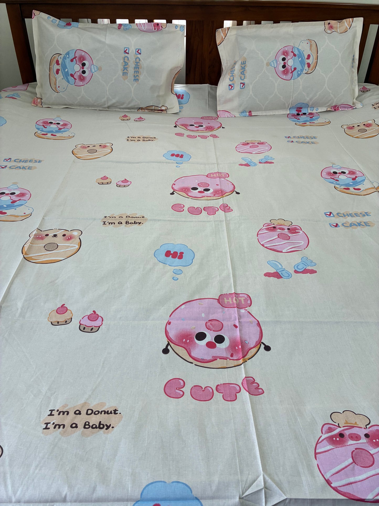 Donut Kids Queen Bedspread 90x100 in