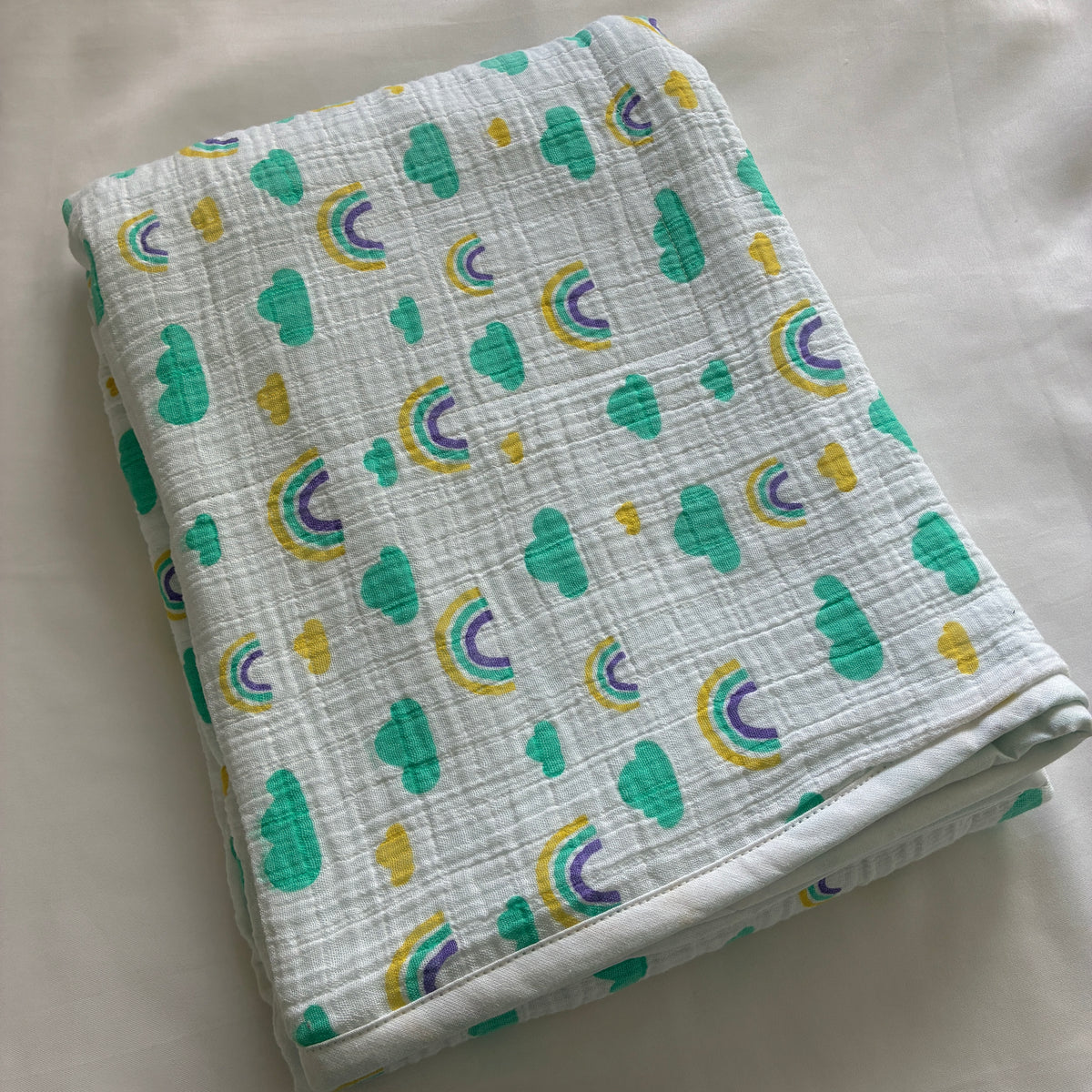 Blue Clouds Muslin Blanket/ Dohar