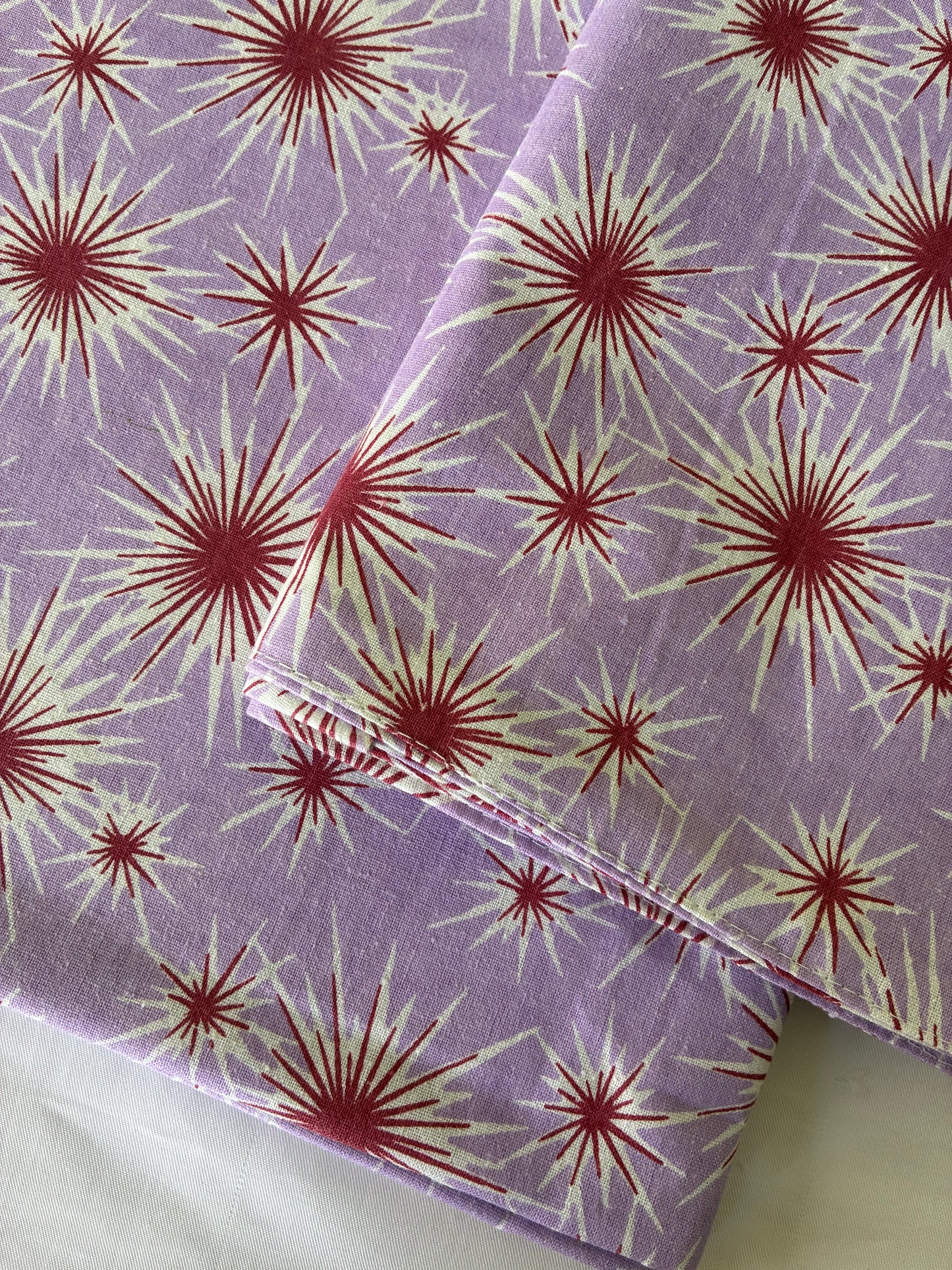 Purple Single Size Cotton Bedspread with 1 Pillow Cover 60 x 90 in