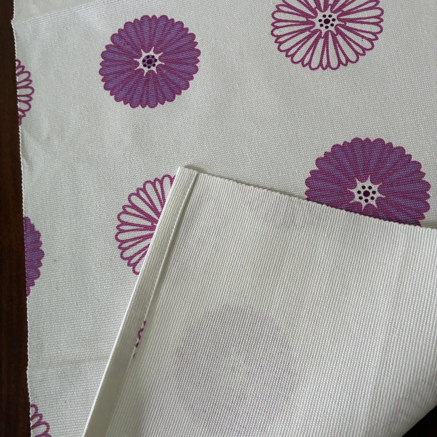 Purple Daisy Table Runner 3 ft long