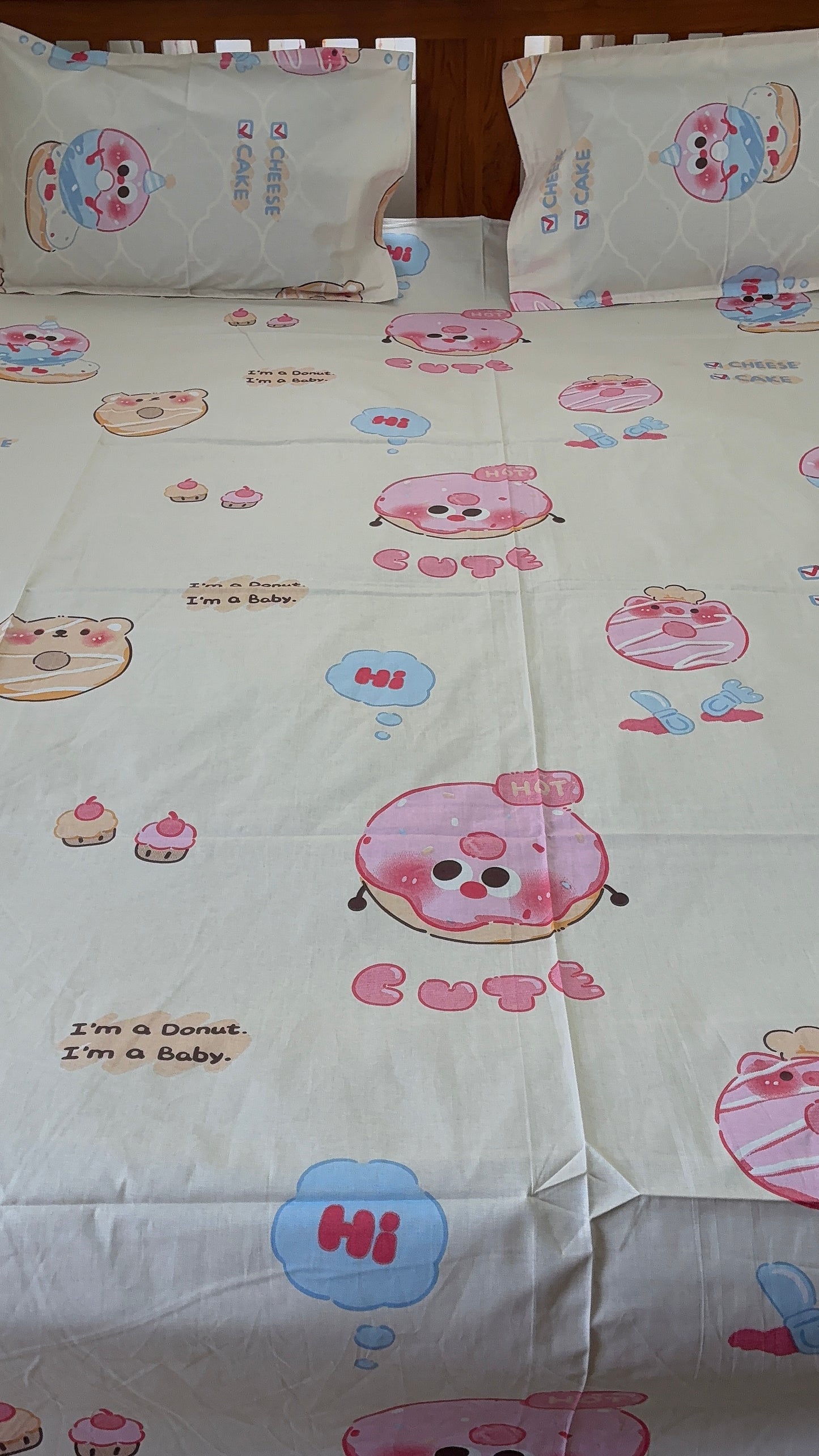 Donut Kids Queen Bedspread 90x100 in