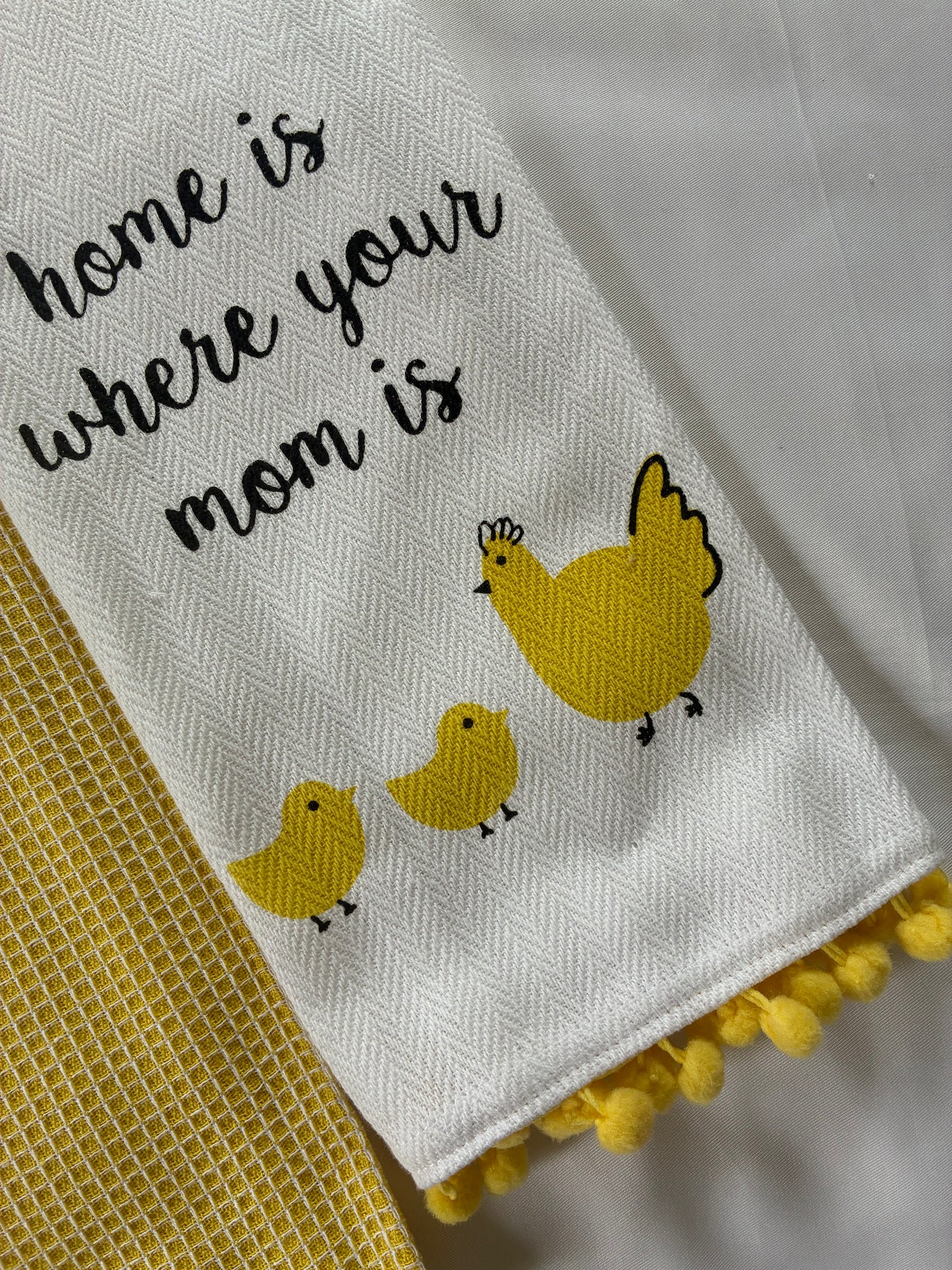 Yellow Printed Hand/Lunch Towels (Set of 2)