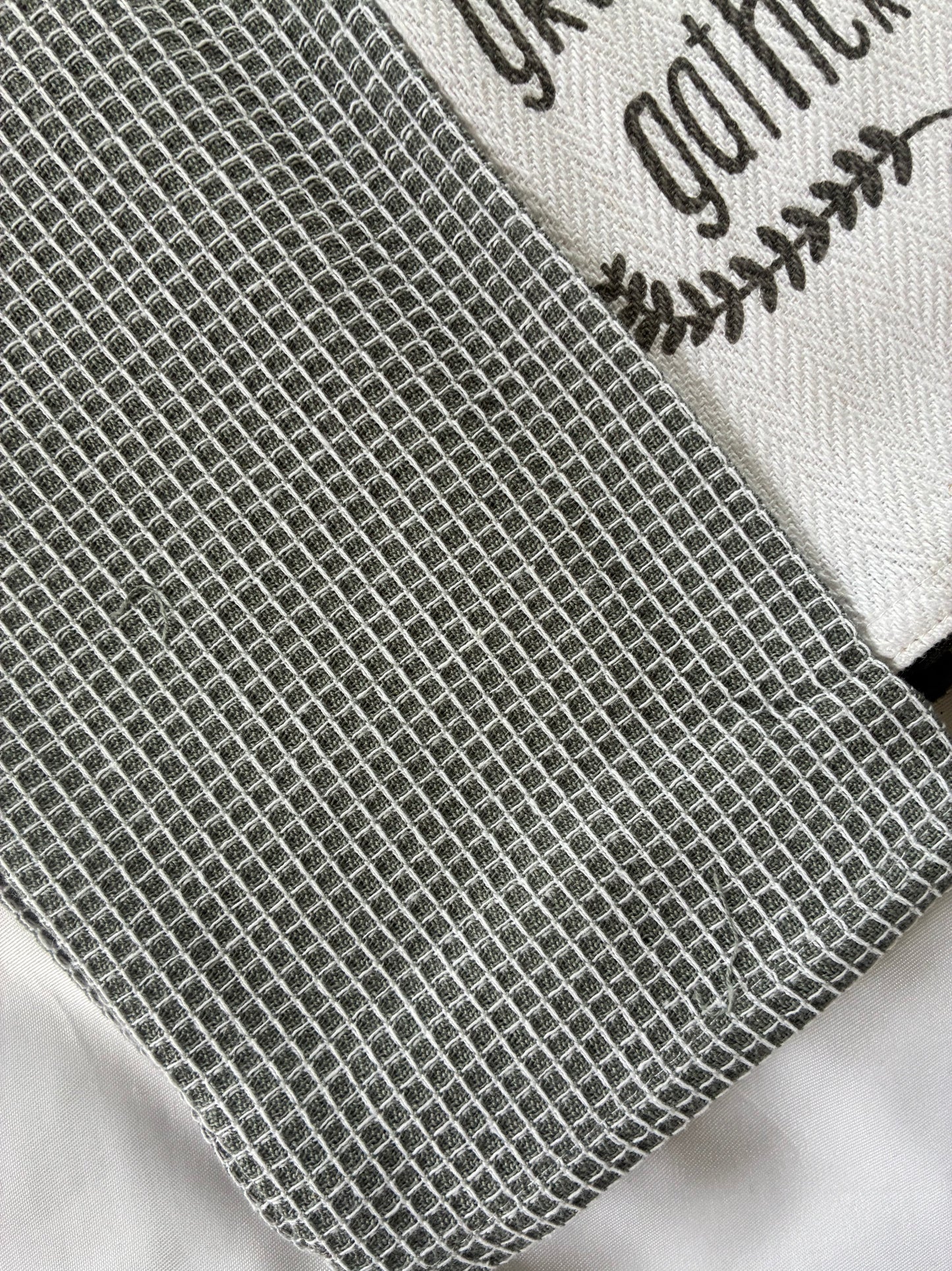 Grey Printed Hand/Lunch Towels (Set of 2)