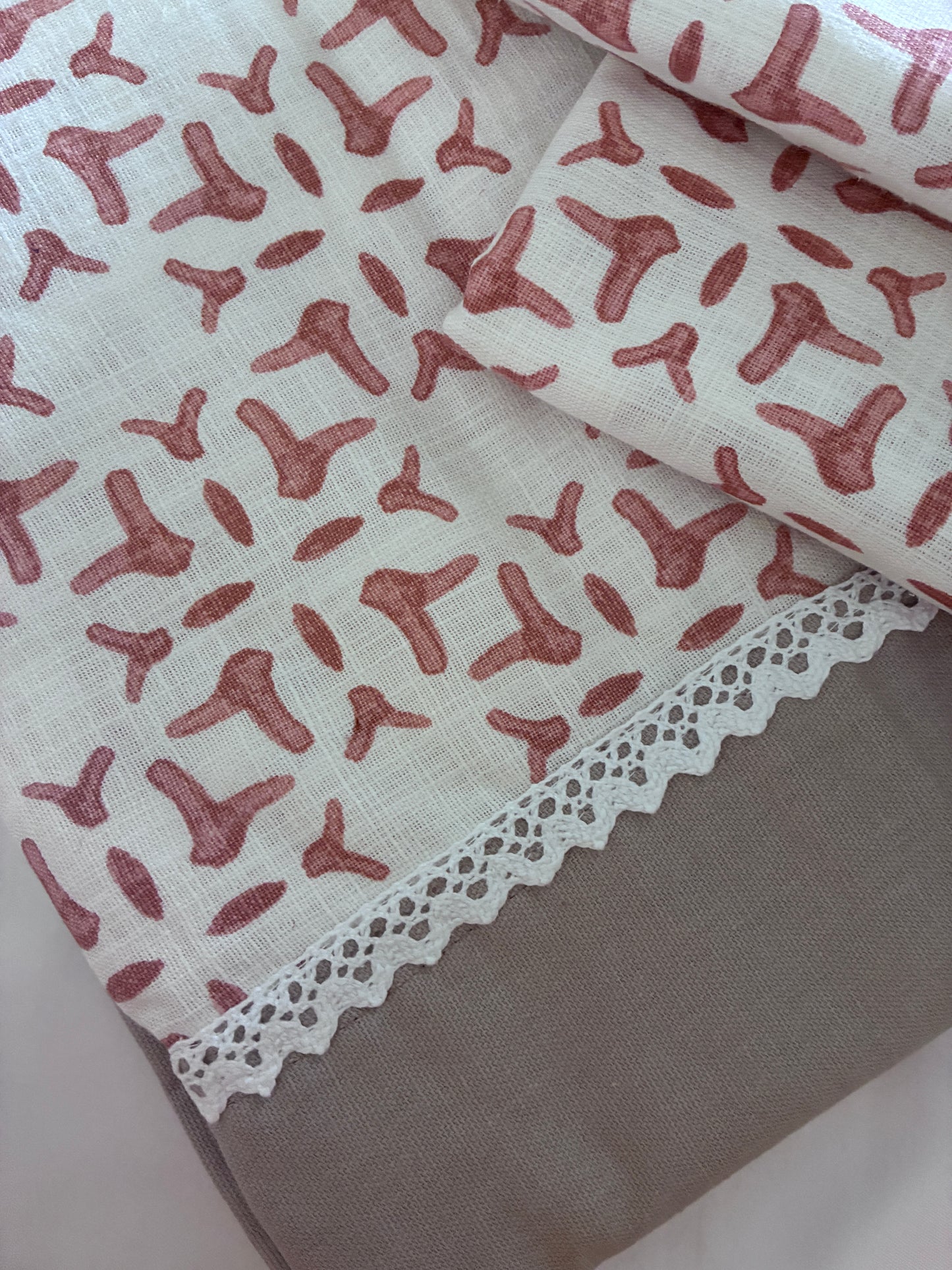Lace King Size Cotton Bedspread 100x110 in