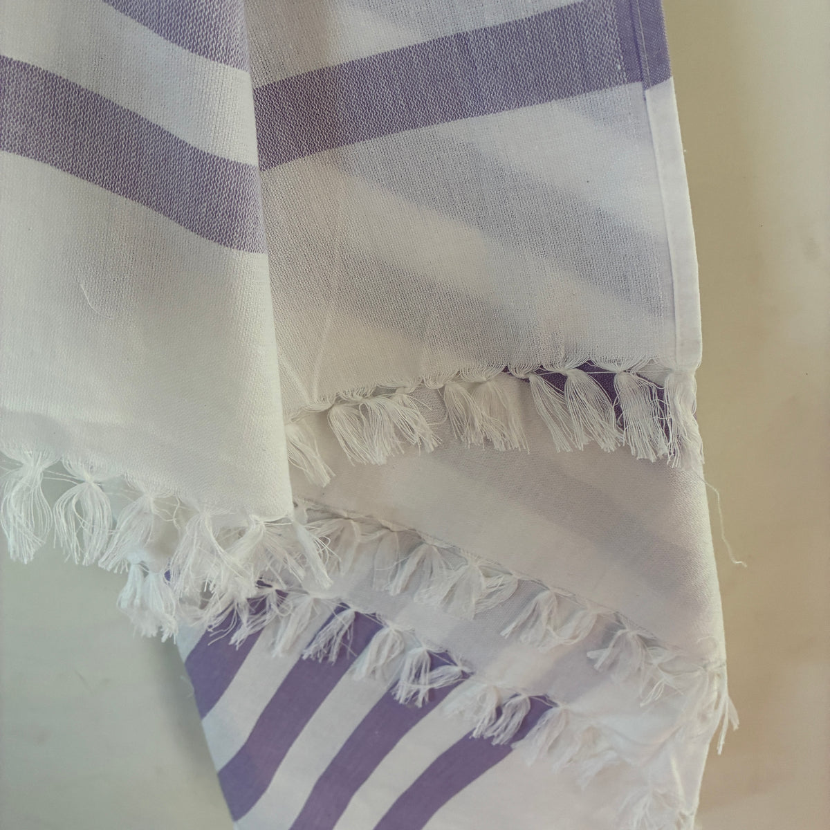 Purple Stripes Cotton Bath Towels