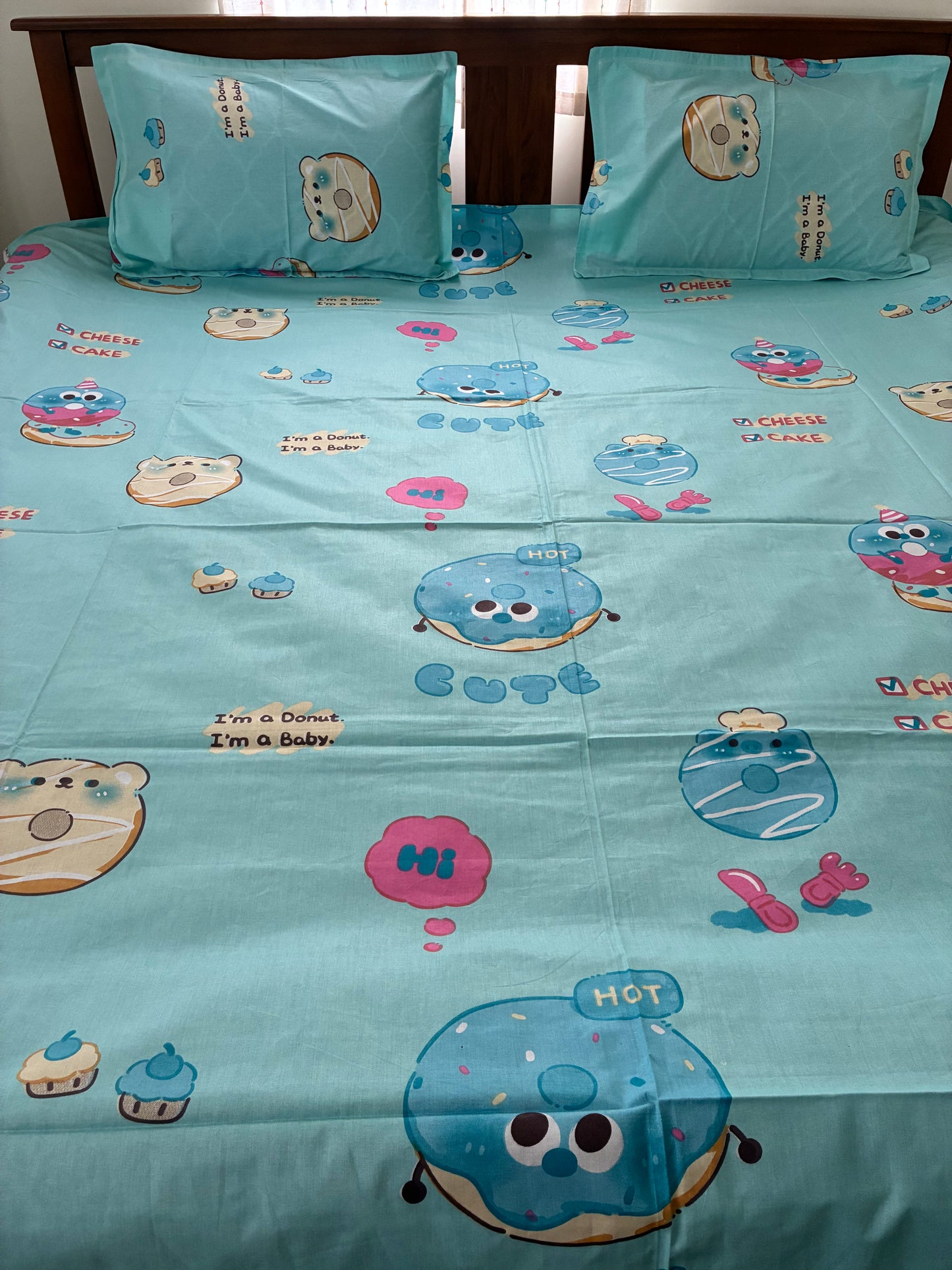 Donut Kids Queen Bedspread 90x100 in