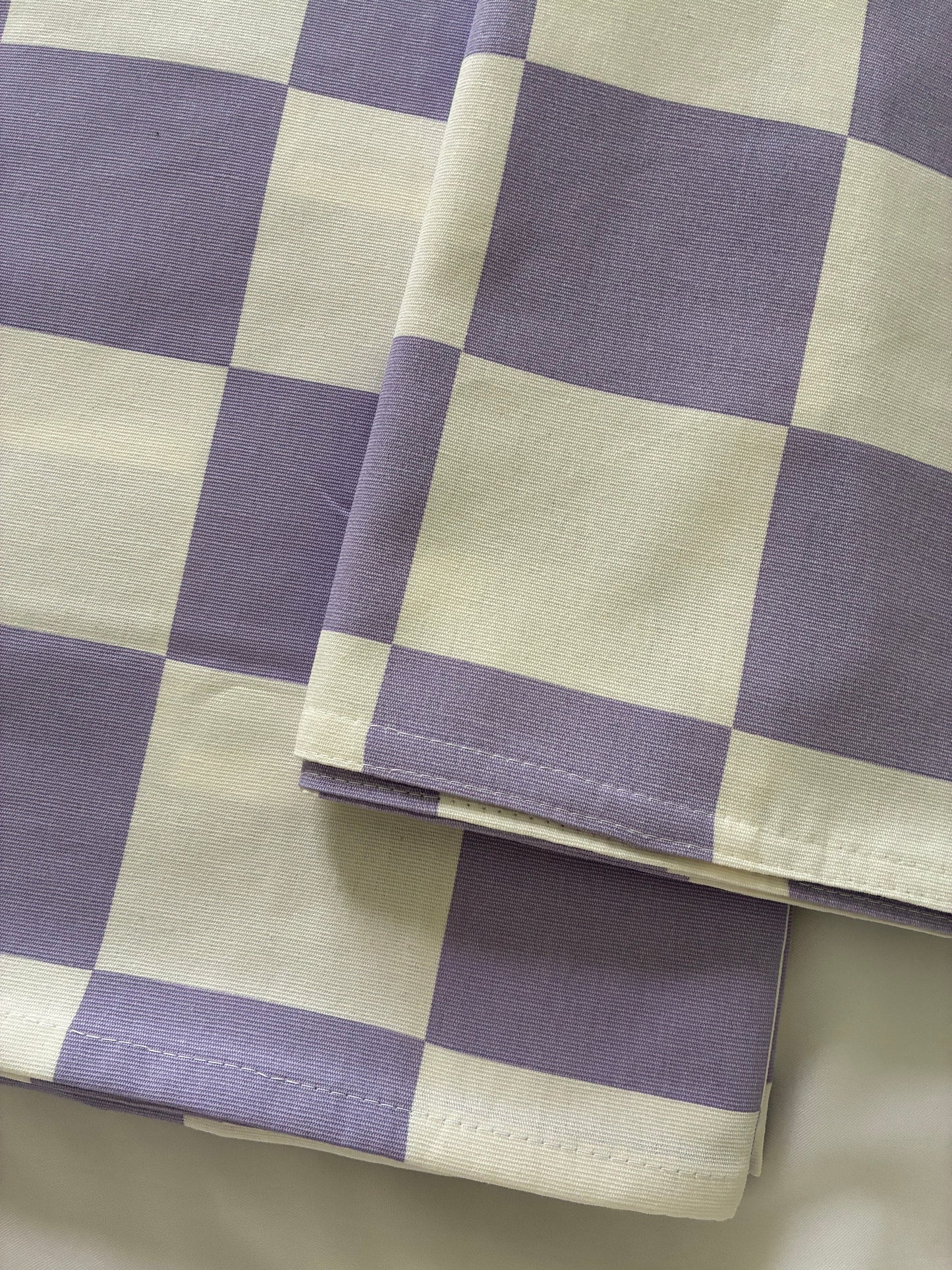 Big Checks Single Size Cotton Bedspread with 1 Pillow Cover 60 x 90 in