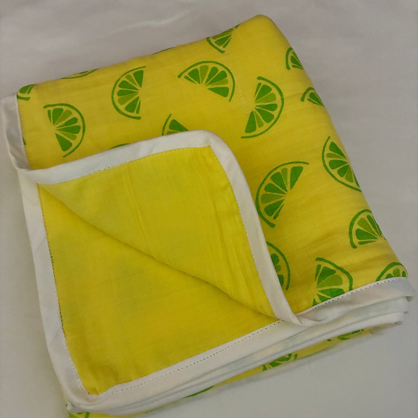 Yellow Lime Muslin Blanket/ Dohar