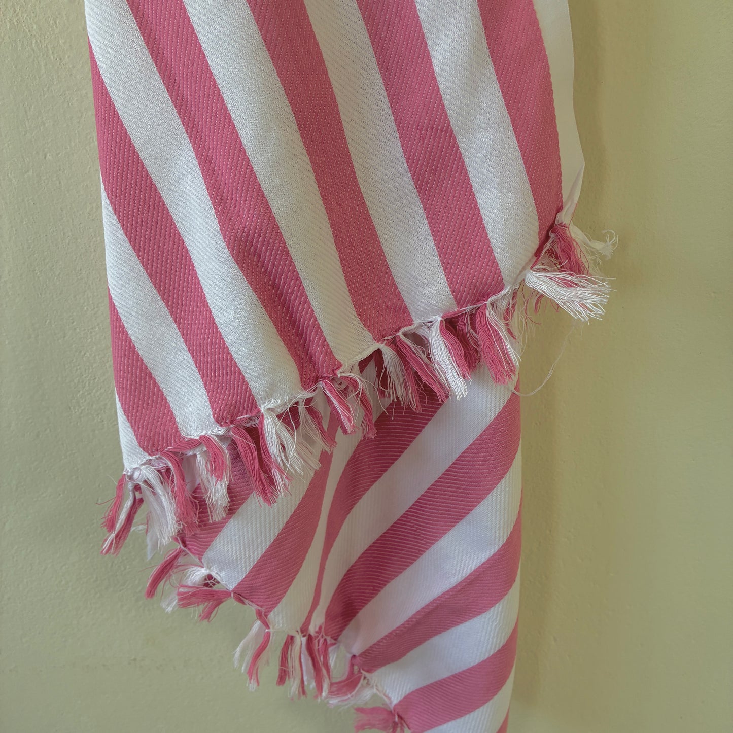 Pink Stripes Cotton Bath Towels