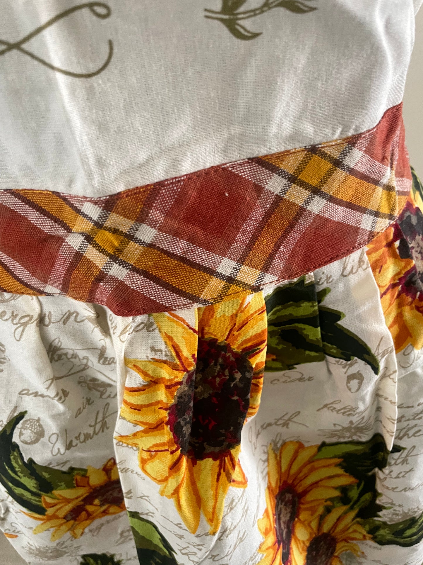 Sunflower Cotton Apron with Frills