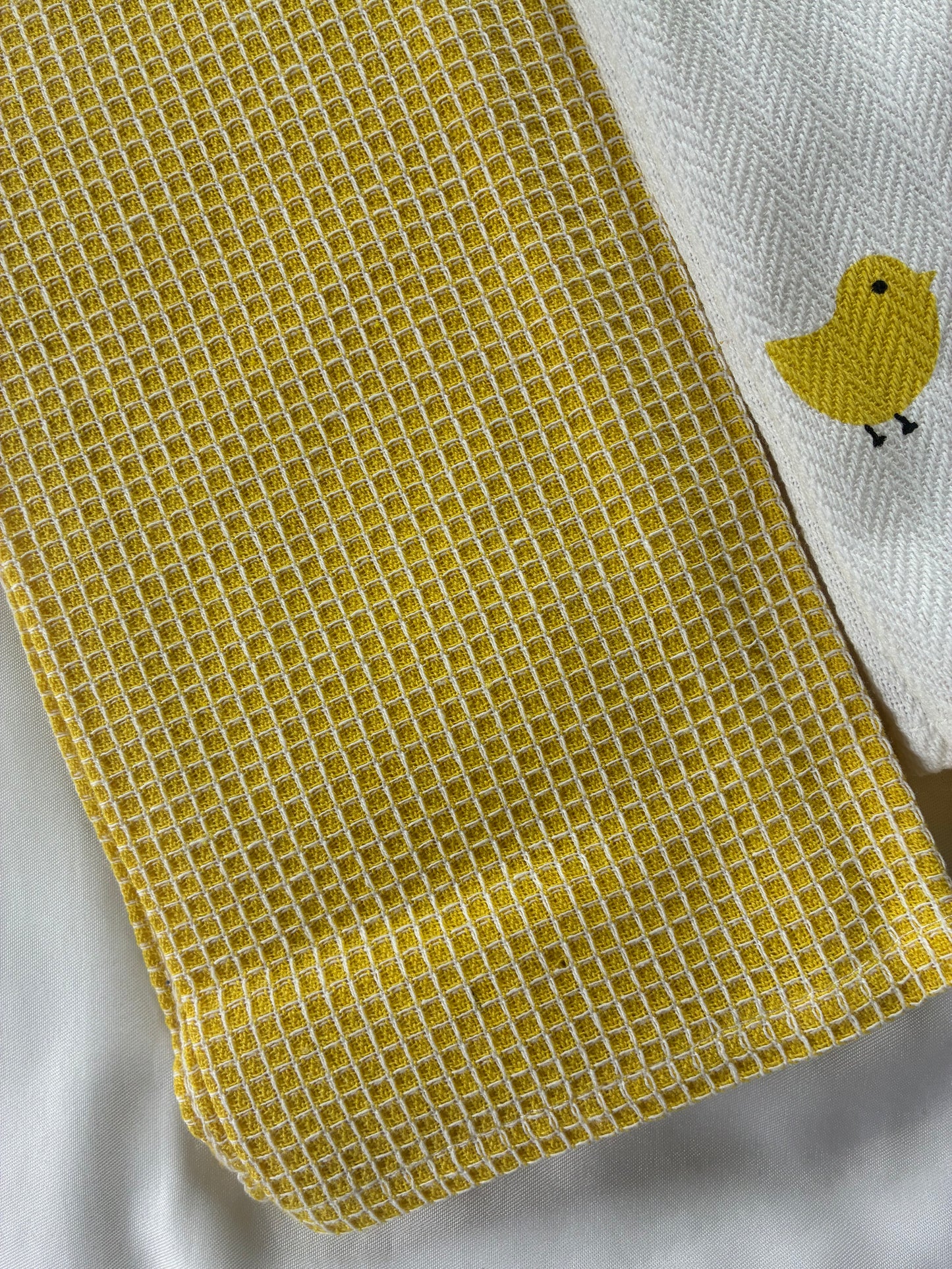 Yellow Printed Hand/Lunch Towels (Set of 2)