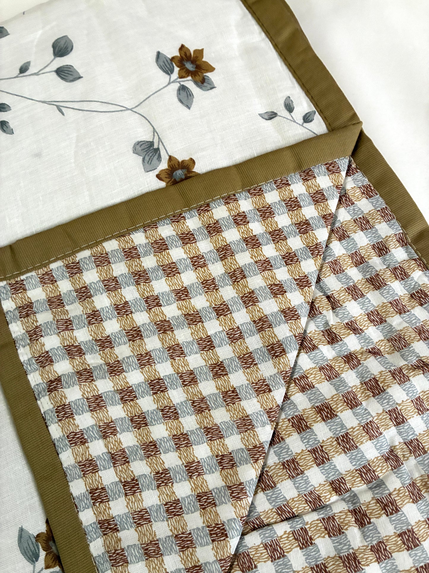 Brown Meadow Single Size Cotton Dohar