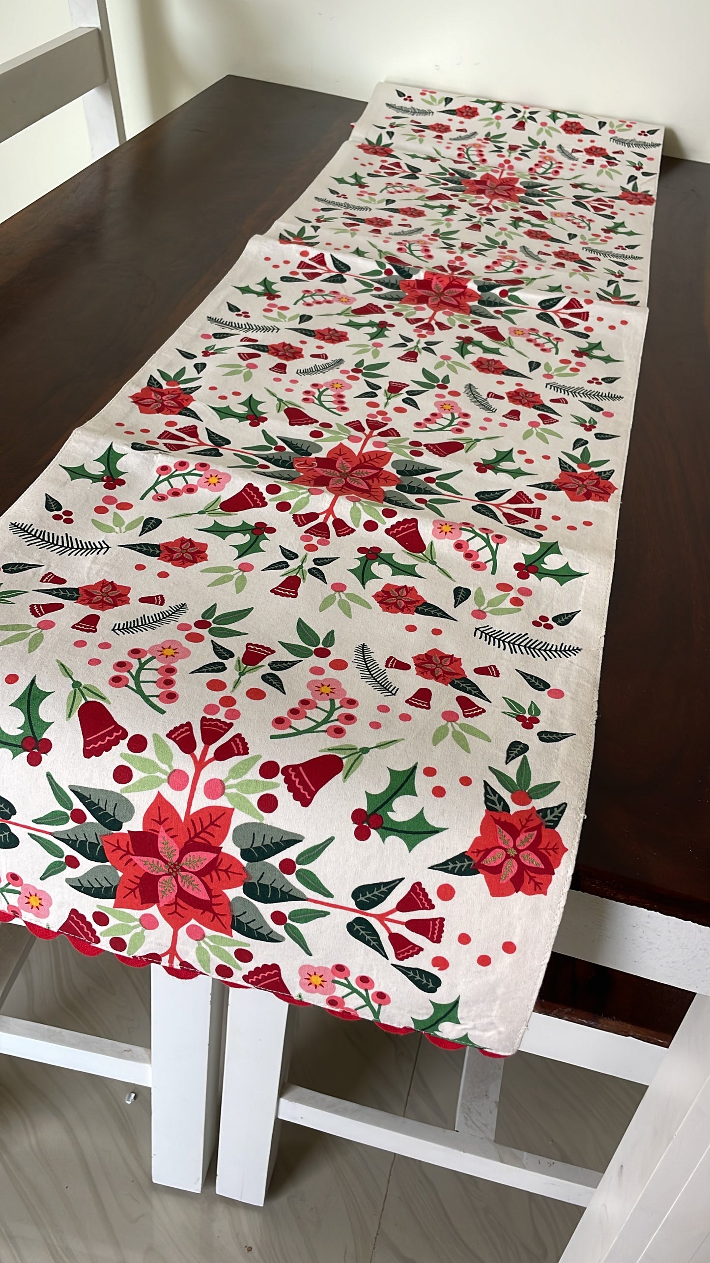 Floral Table Runner 4.5 ft Long
