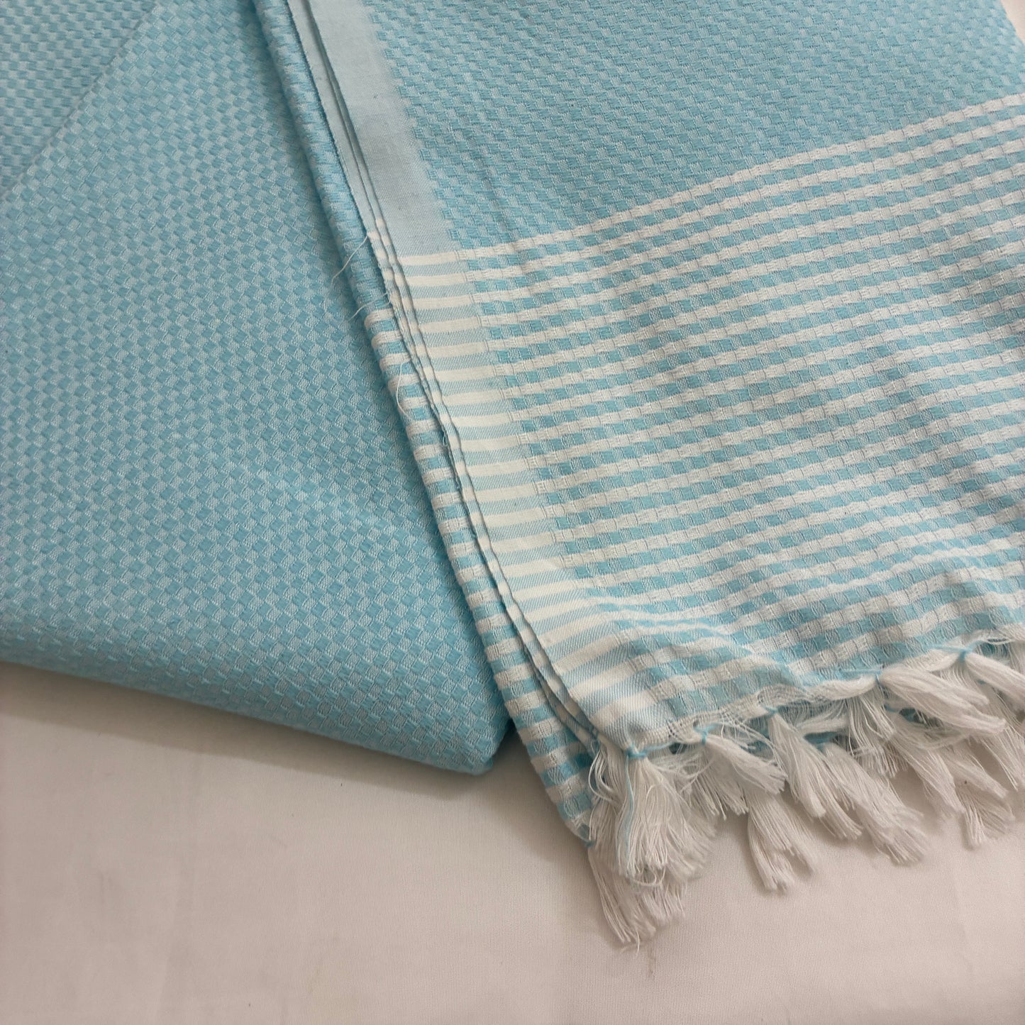 Light Blue Extra Long Cotton Bath Towel