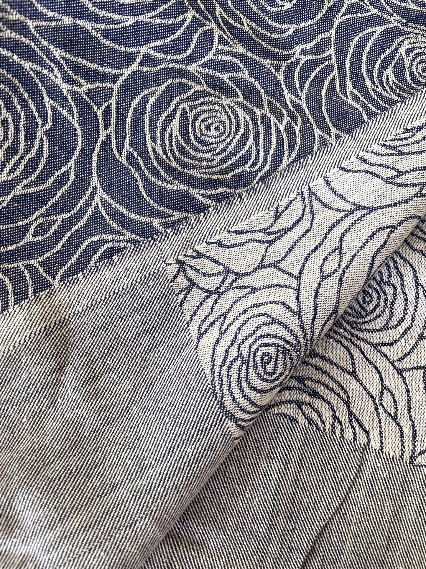 Blue Floral Blanket / Throw
