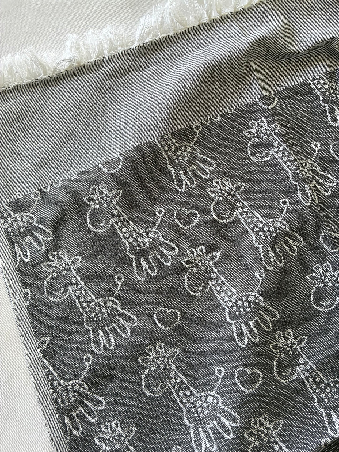 Grey Giraffe Blanket/ Throw
