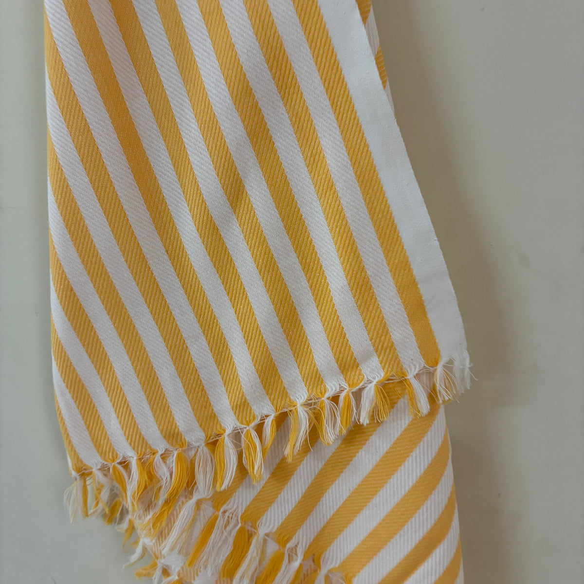 Yellow Stripes Cotton Bath Towels
