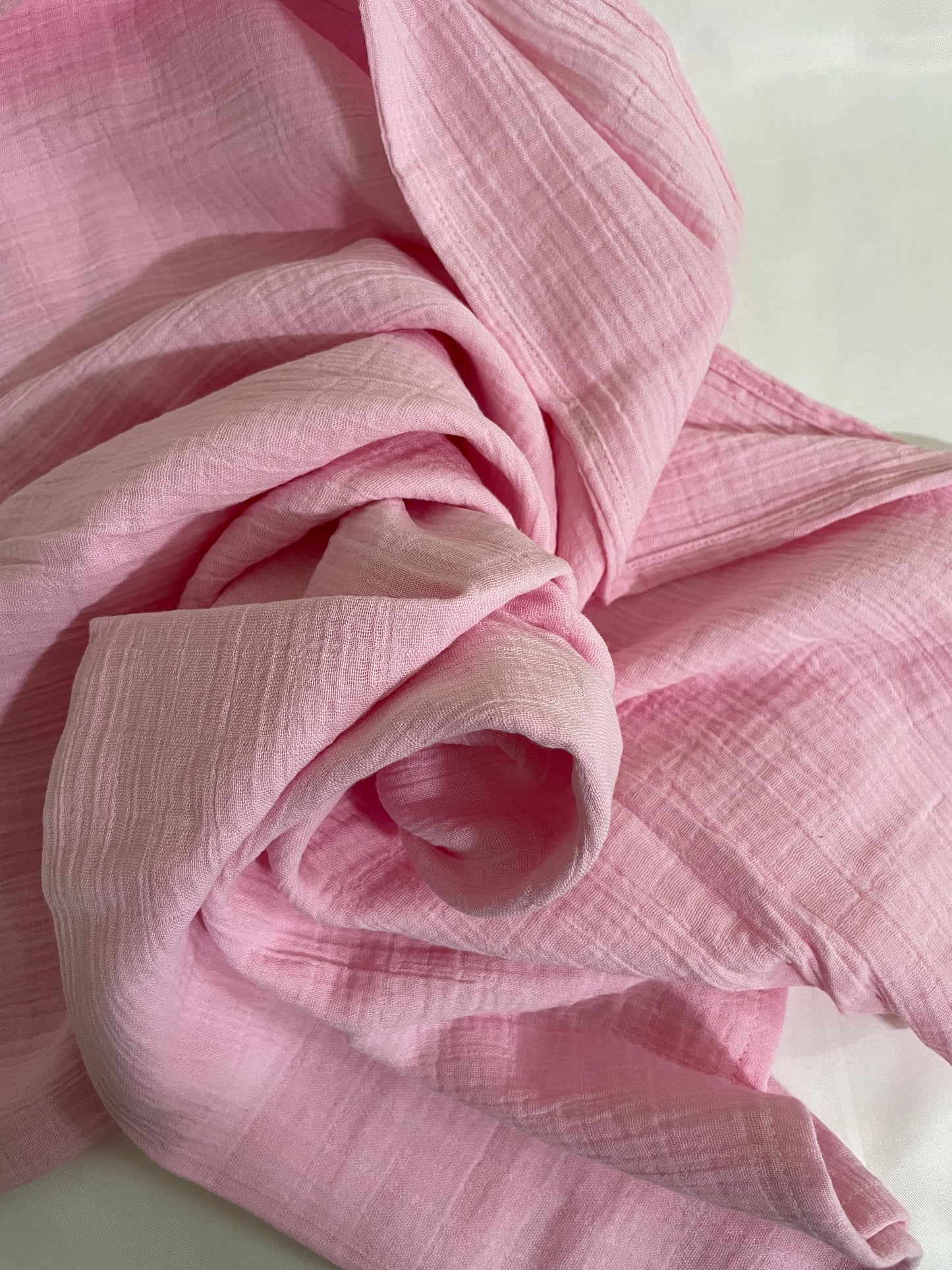 Pink Muslin Bath Towel