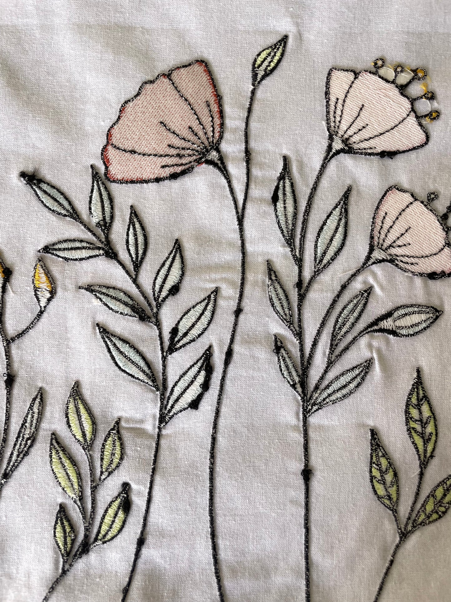 White Embroidery Table Runner 4 ft Long
