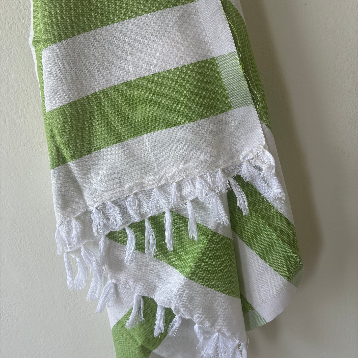 Green Stripes Cotton Bath Towels
