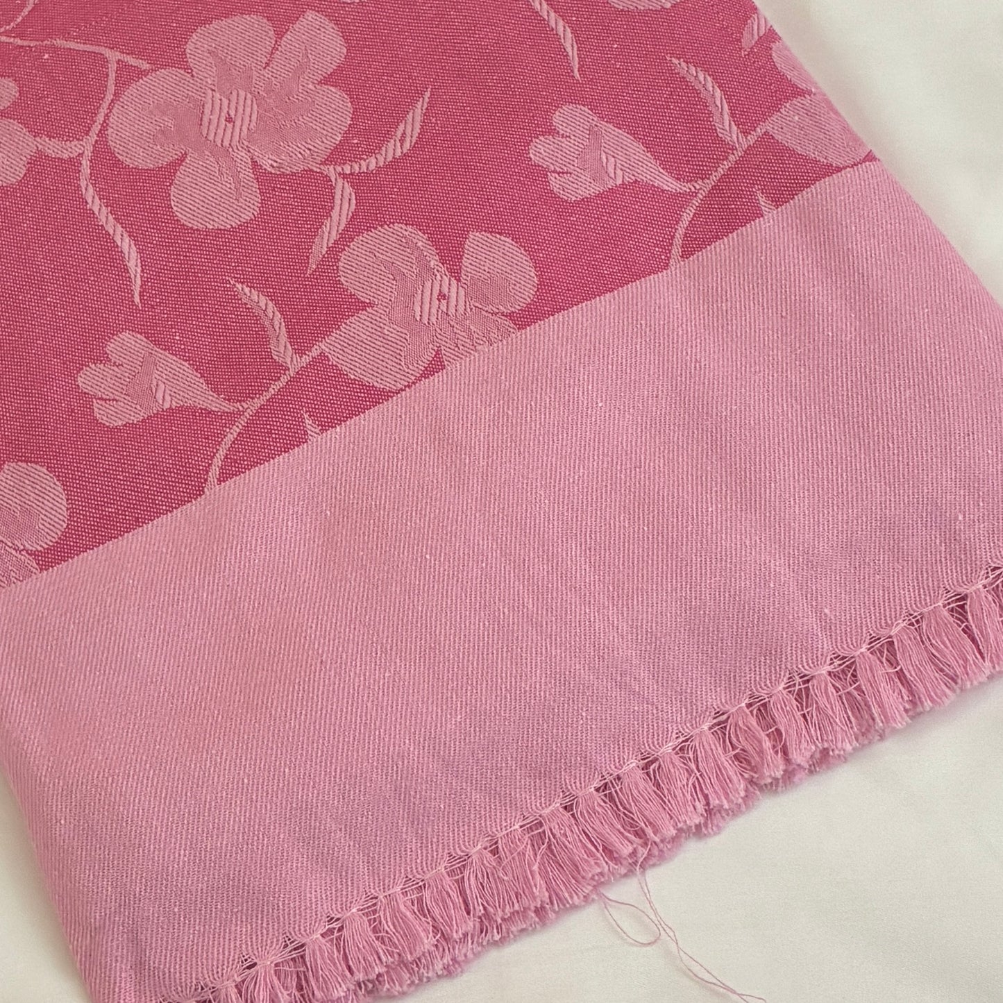 Pink Floral Single Size Blanket / Throw