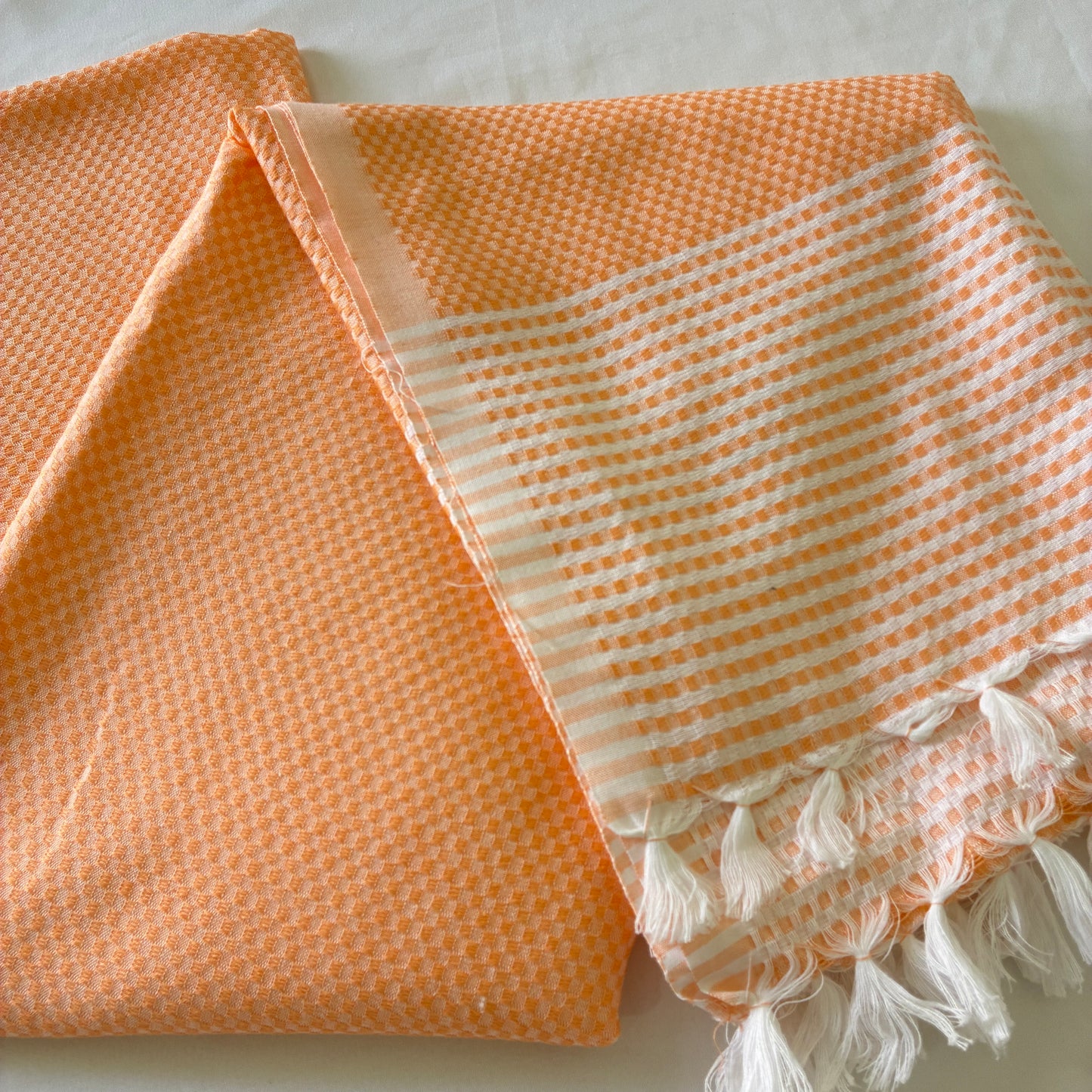Orange Extra Long Cotton Bath Towel