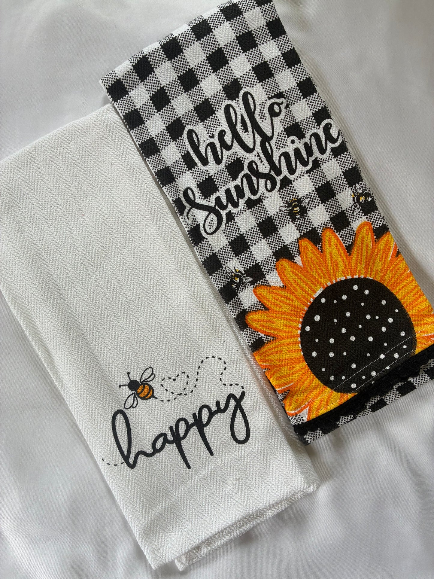 Sunflower Printed Hand/Lunch Towels (Set of 2)