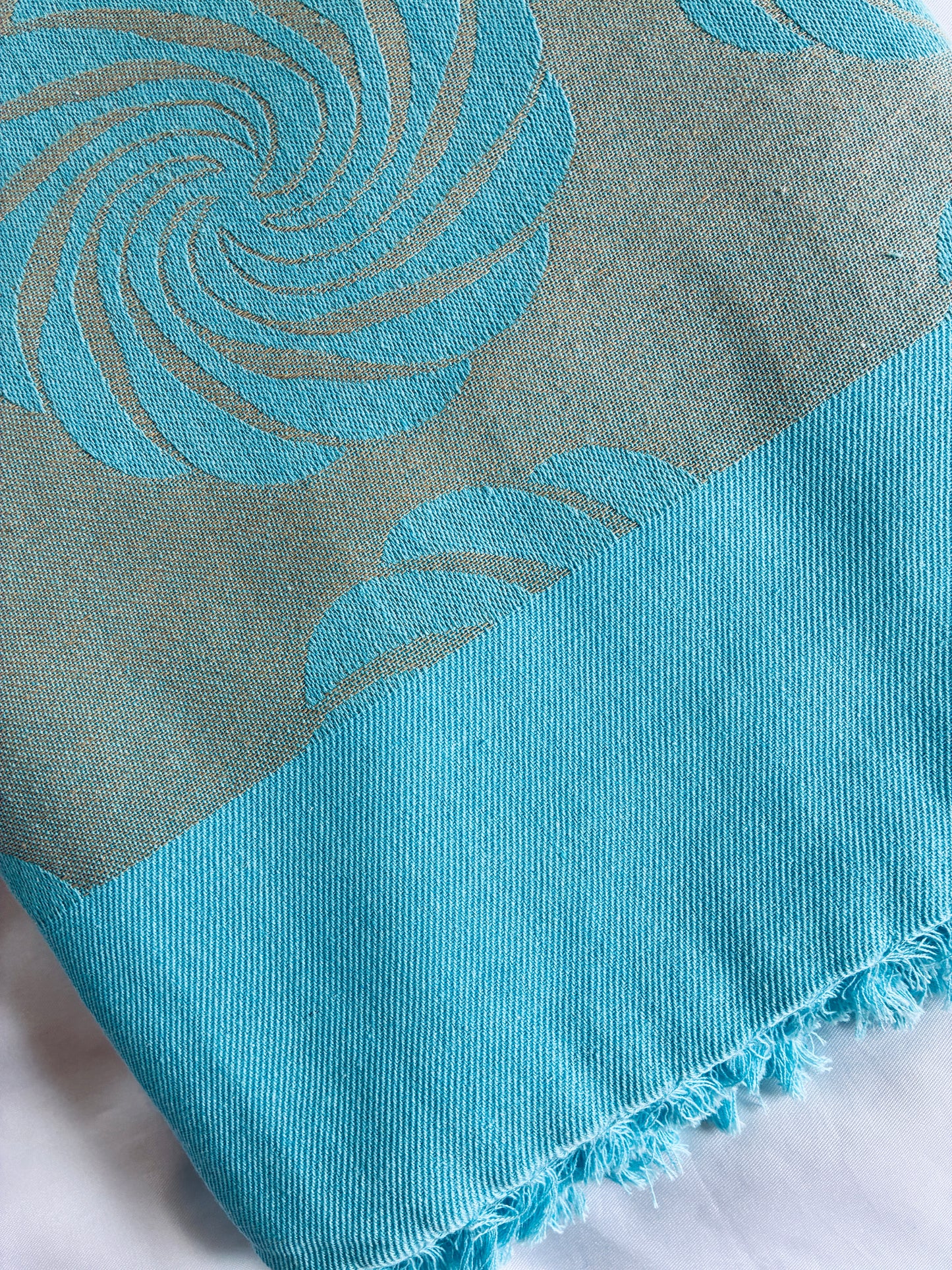 Blue Double Size Cotton Blanket