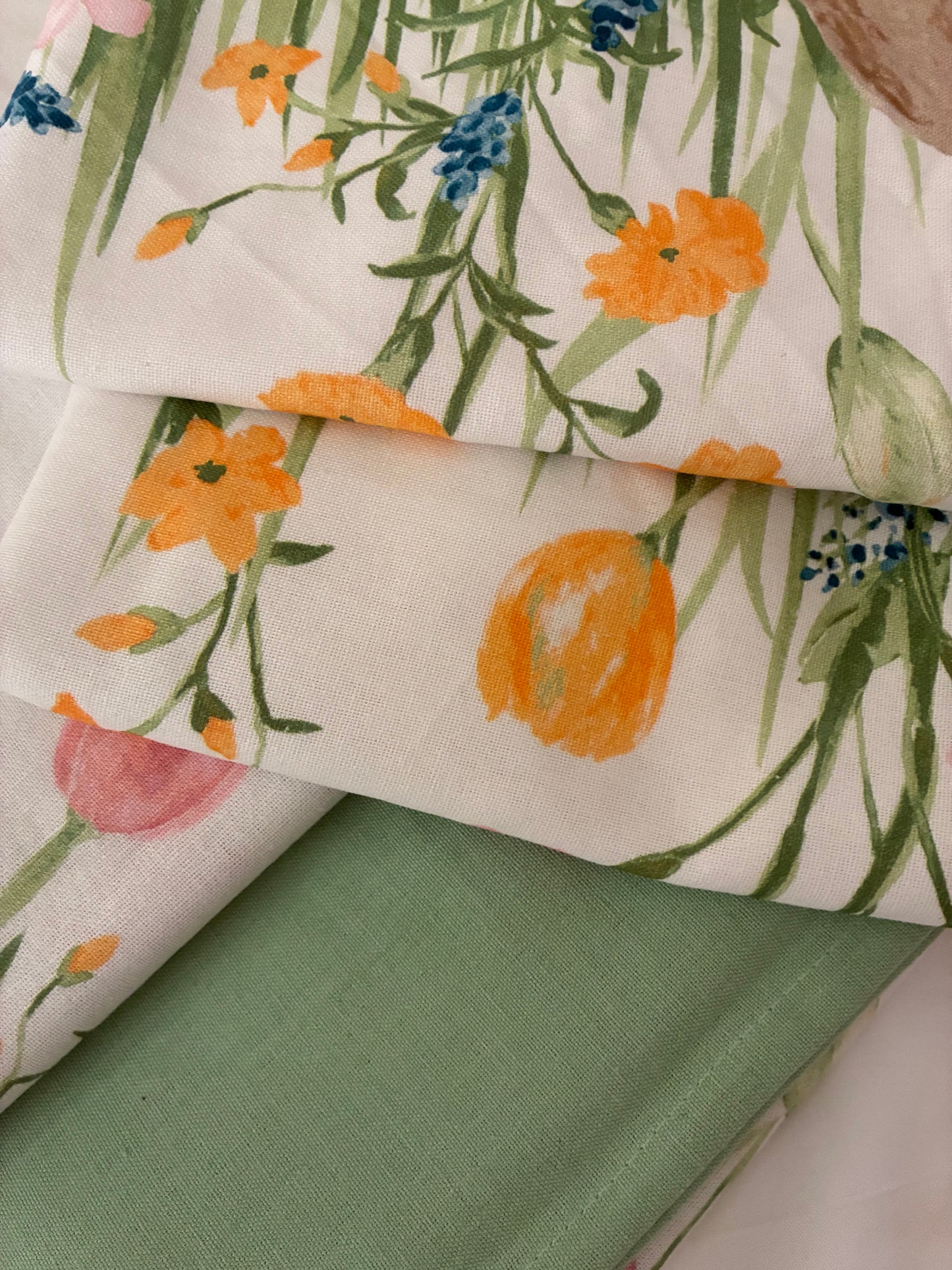 Rabbit & Butterflies King Size Cotton Bedspread 100x110 in