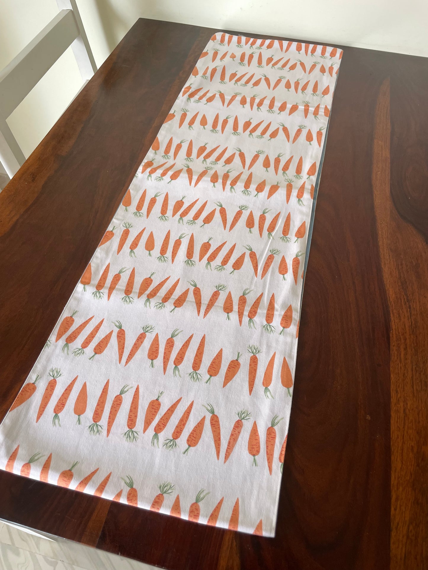 Carrot Reversible Table Runner 7 ft long
