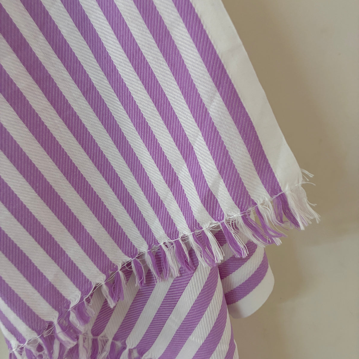 Lavender stripes Cotton Bath Towels