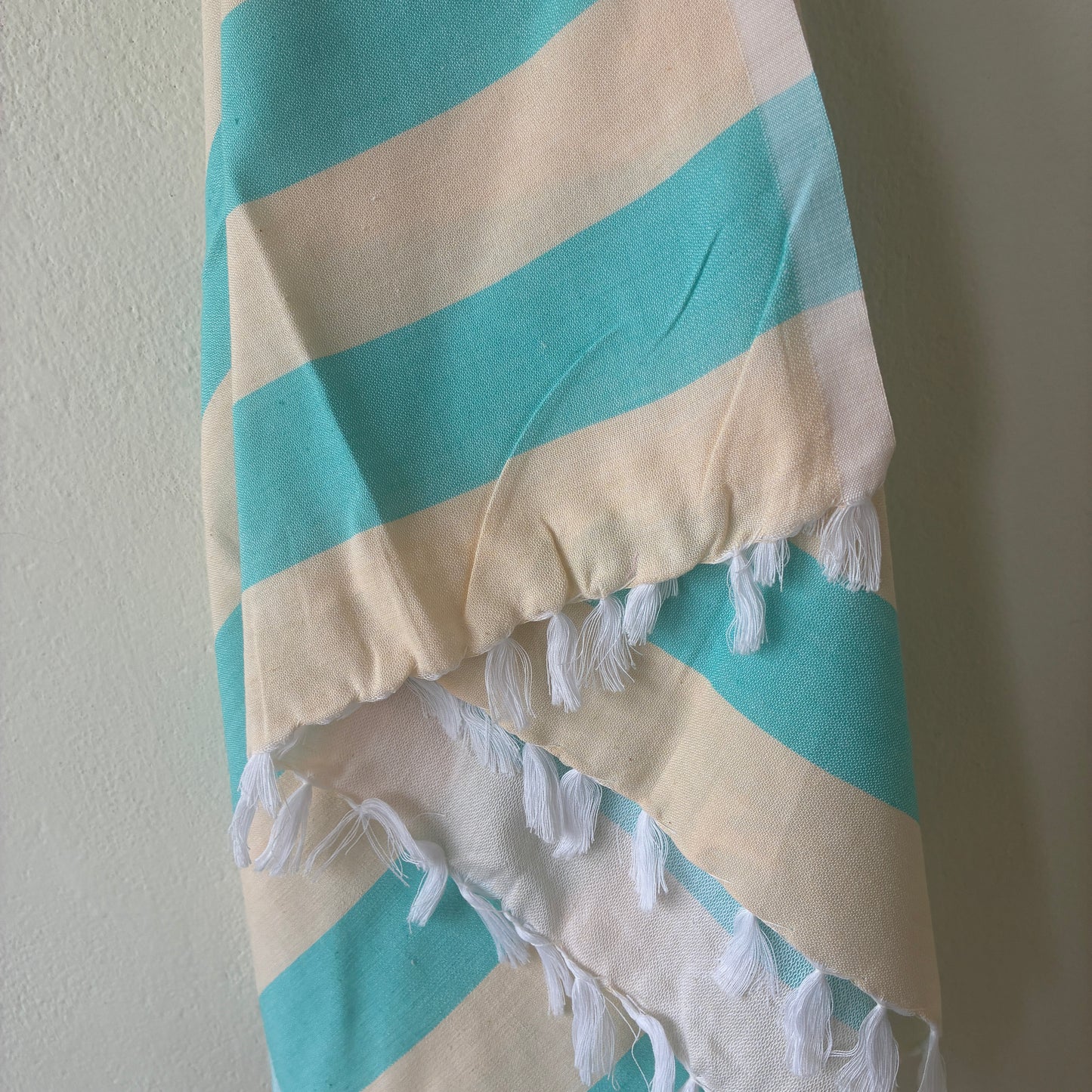 Blue & Sandal Stripes Cotton Bath Towels