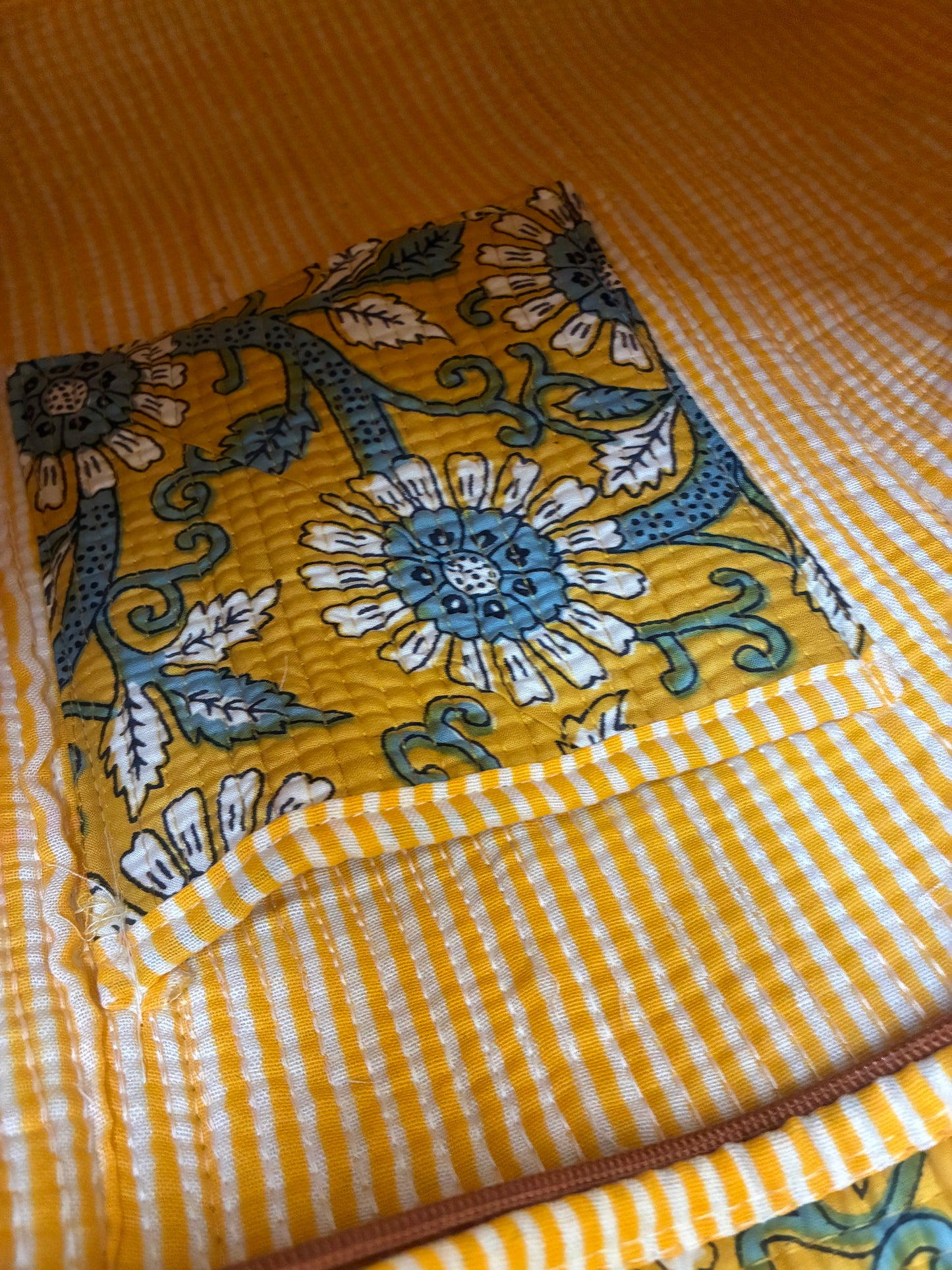 Large Quilted Tote Bag with Zip Closure